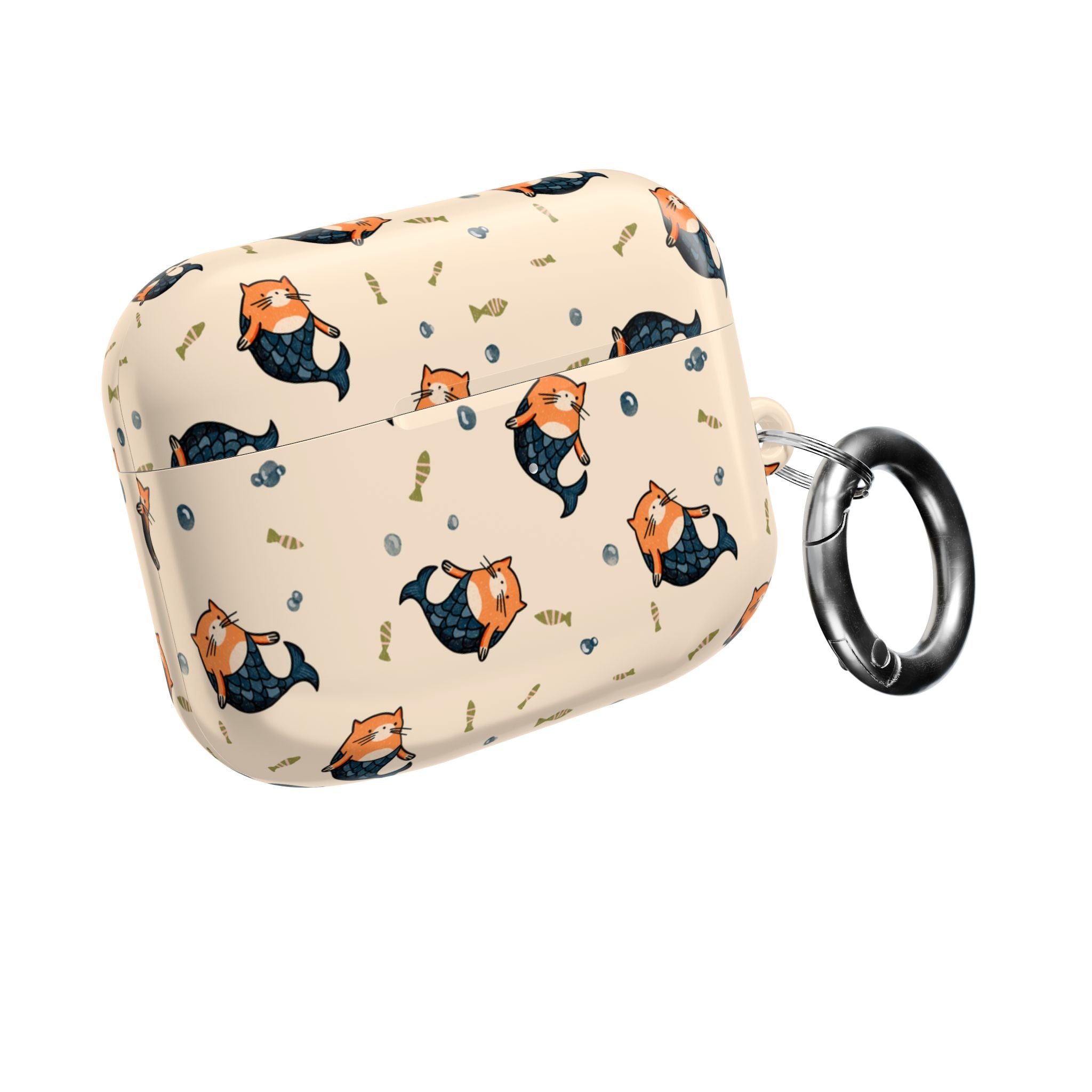 Cat Mermaid AirPod Case — Cute Kawaii Animal Pattern Protective Case