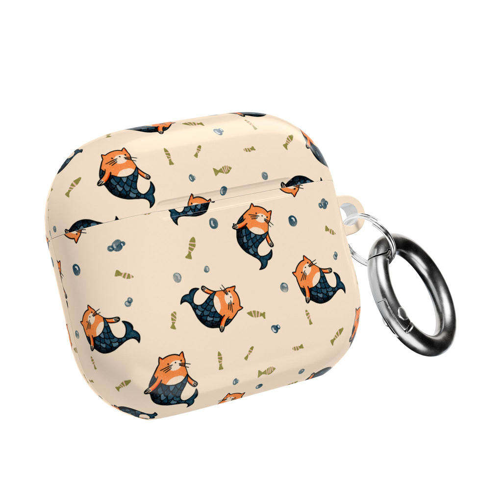 Cat Mermaid AirPod Case — Cute Kawaii Animal Pattern Protective Case