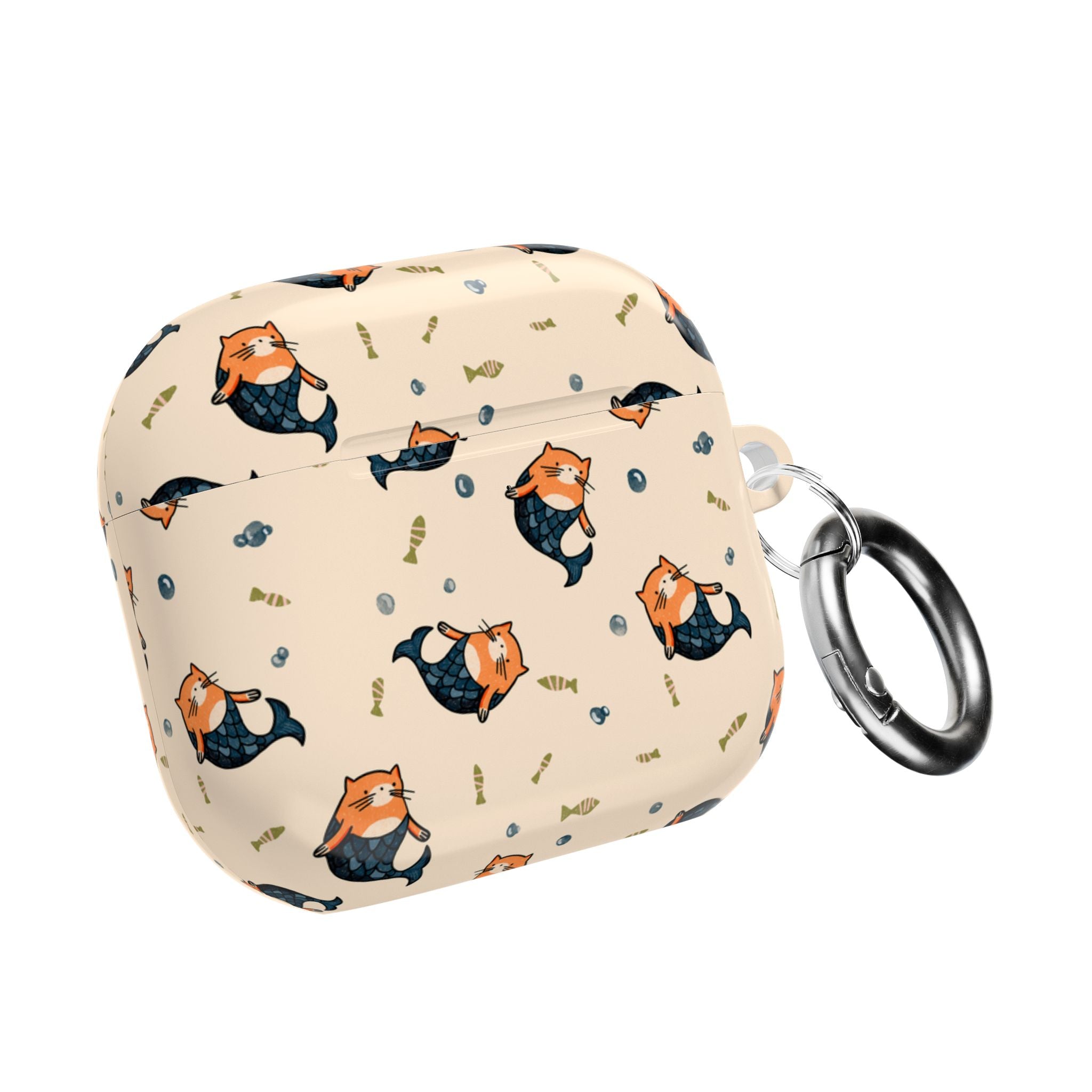 Cat Mermaid AirPod Case — Cute Kawaii Animal Pattern Protective Case