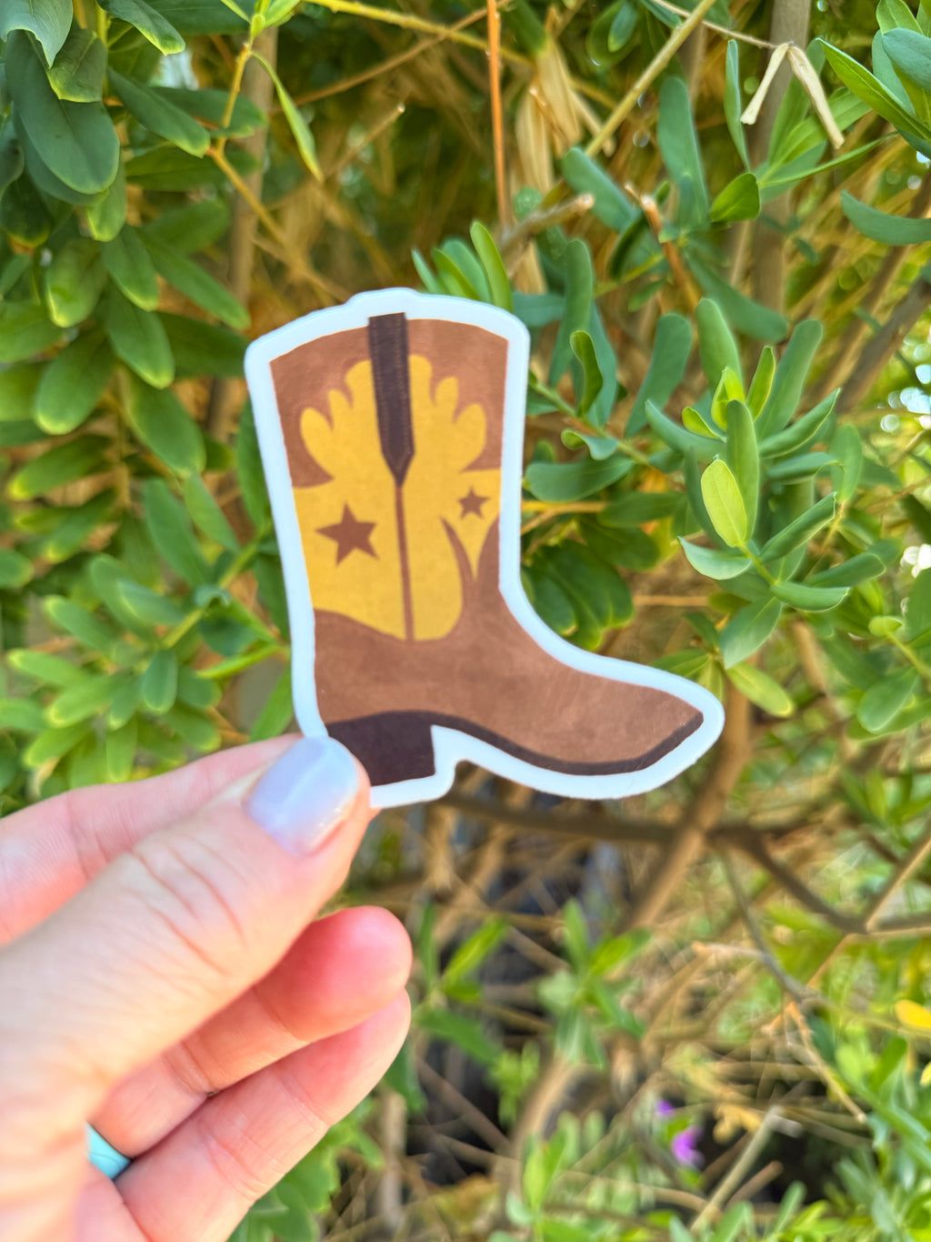 Cowboy Boot Vinyl Sticker