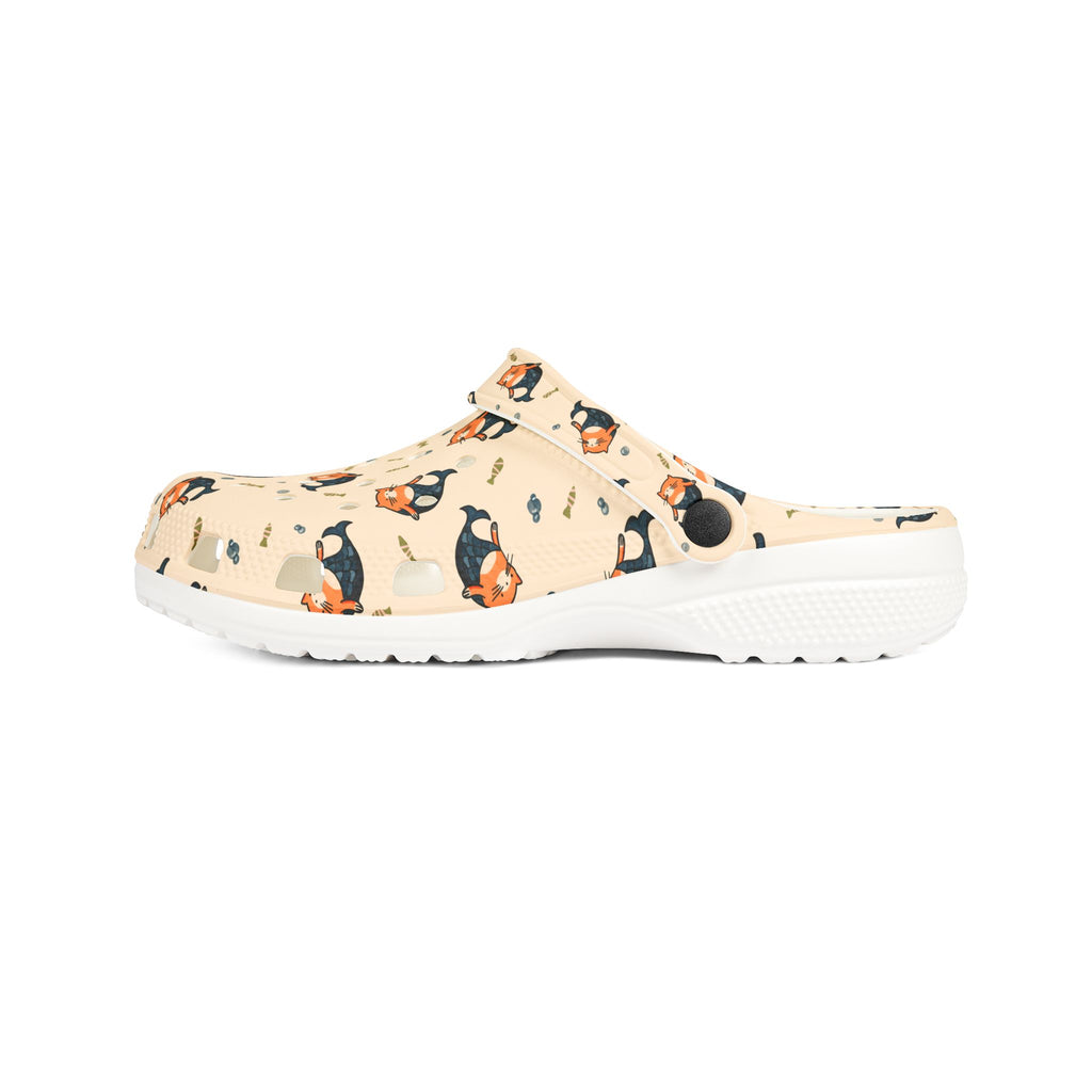 Mermaid Cat Pattern EVA Foam Clogs — Cute Cat Slip-On Garden Shoes