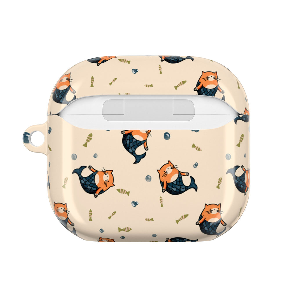 Cat Mermaid AirPod Case — Cute Kawaii Animal Pattern Protective Case