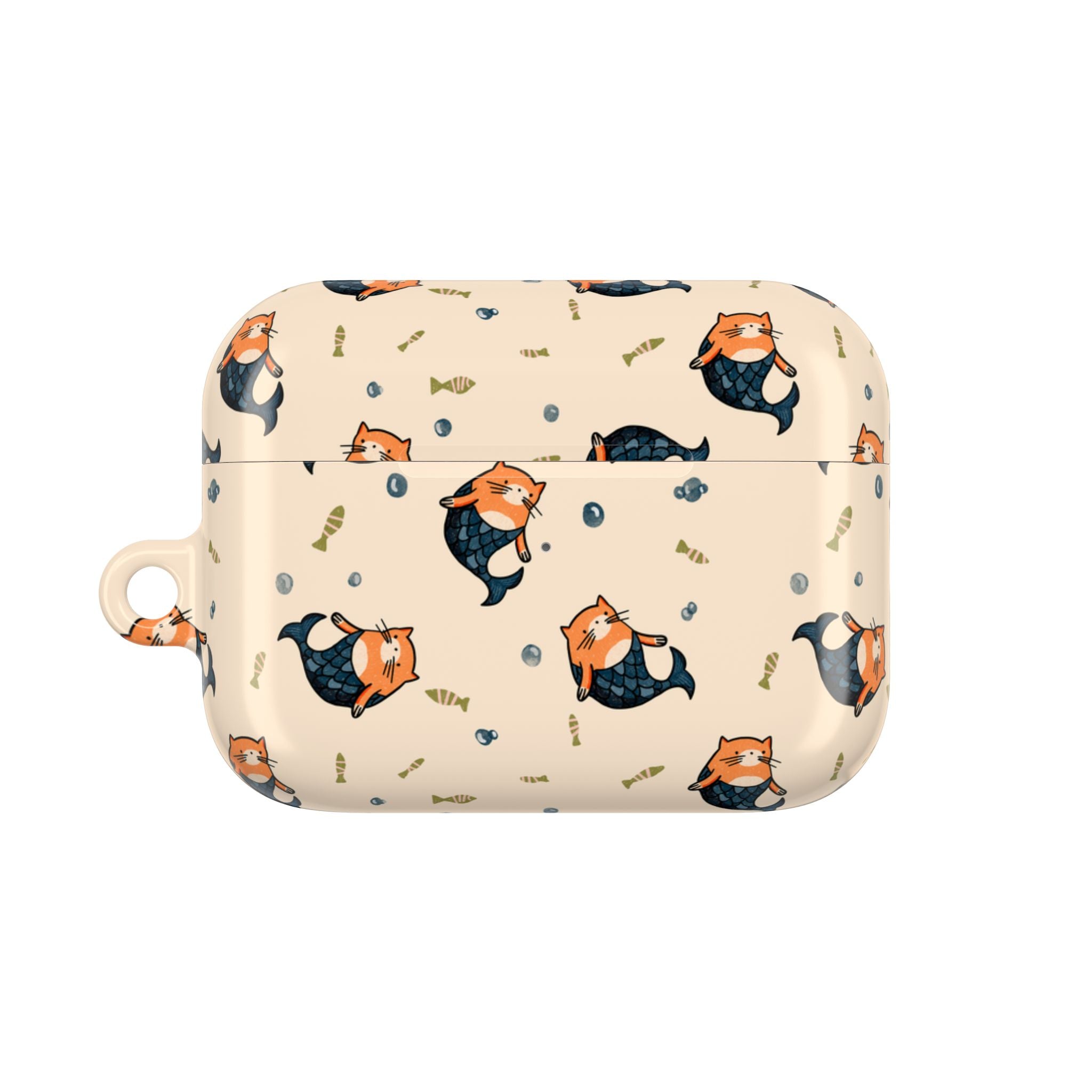 Cat Mermaid AirPod Case — Cute Kawaii Animal Pattern Protective Case