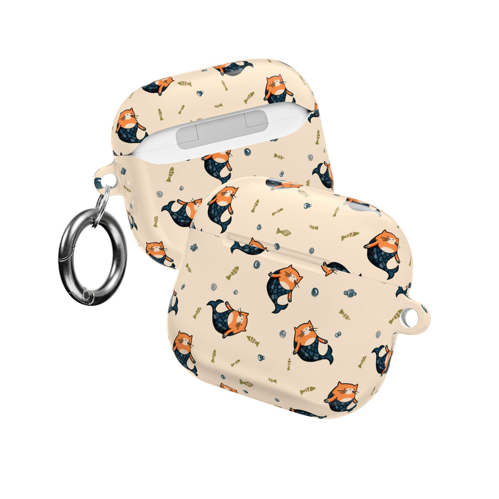 Cat Mermaid AirPod Case — Cute Kawaii Animal Pattern Protective Case