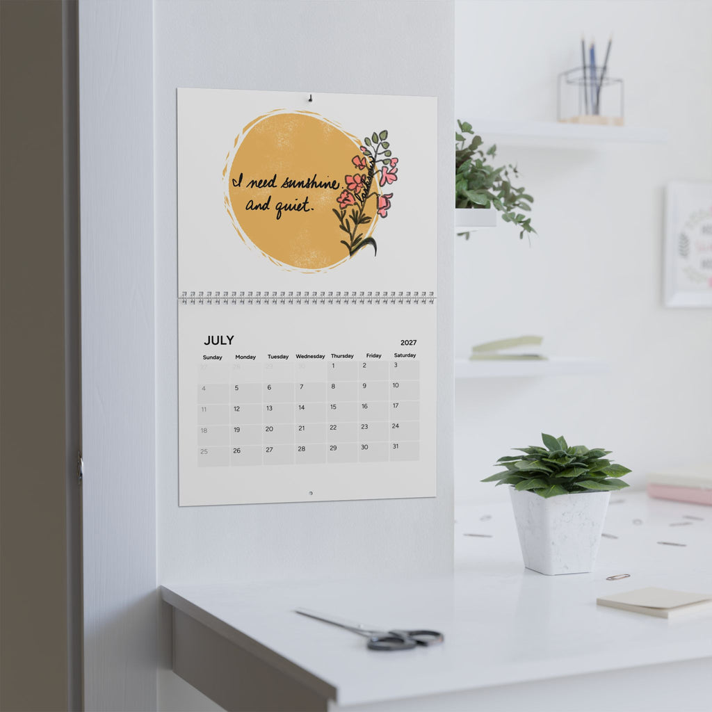 Starting Fresh Floral Calendar 2027 Wall Calendar | Monthly Planner, Birth Month Flowers