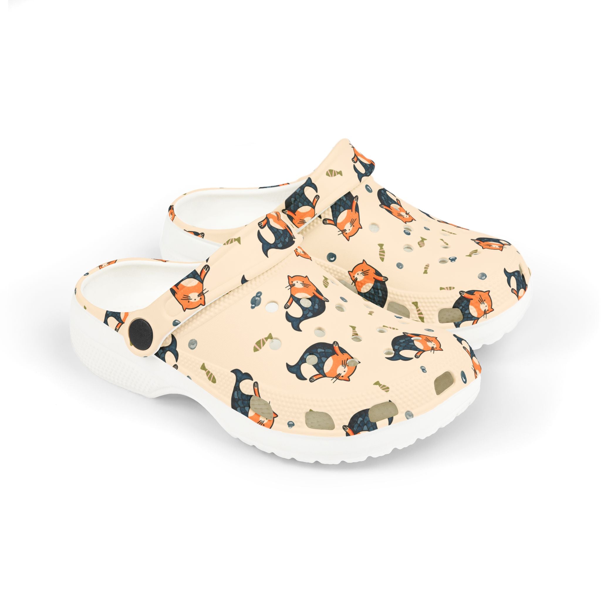 Kids Clogs — Cute Cat Mermaid Pattern EVA Foam Slip-Ons