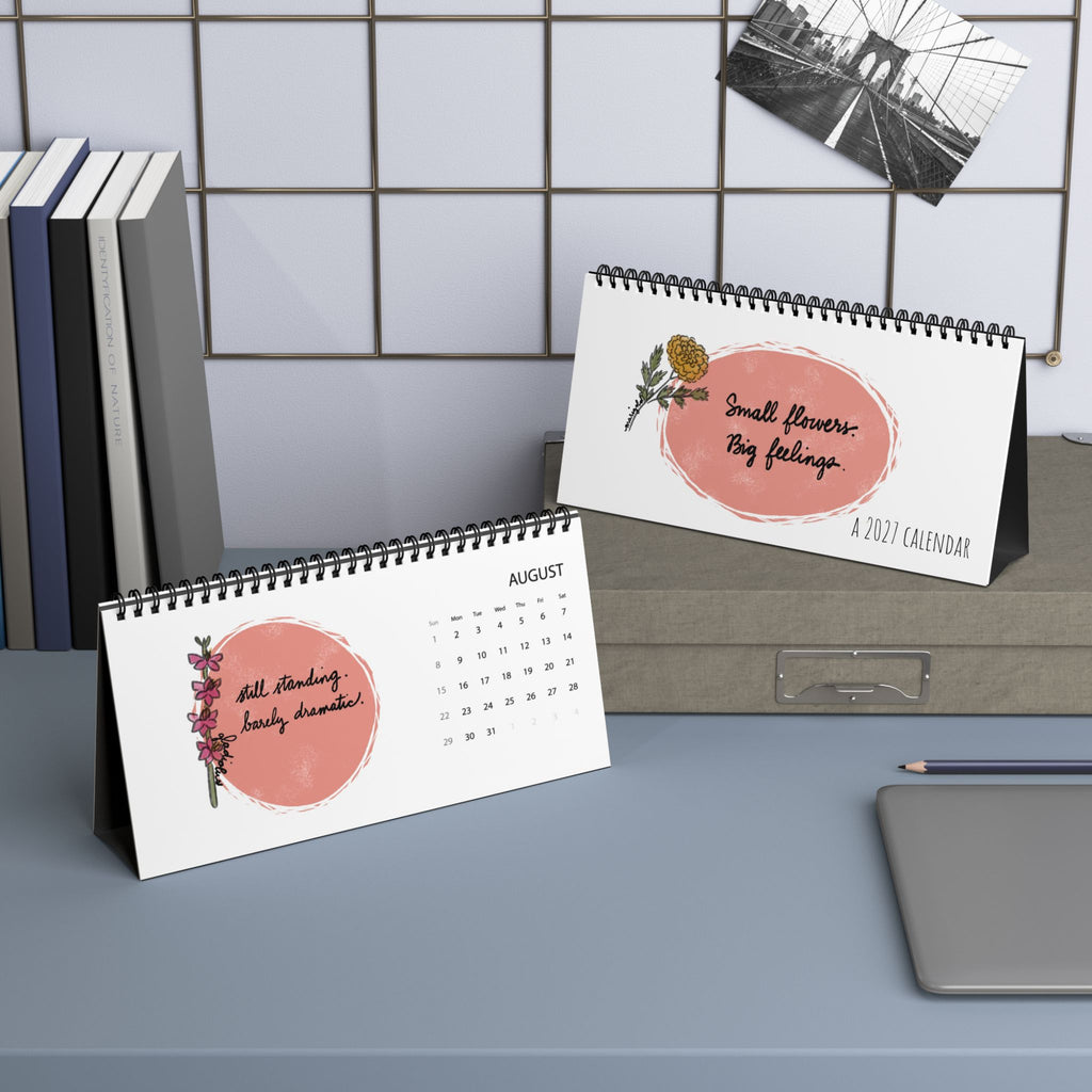 Small Flowers Big Feelings Desktop Calendar | 2027 Calendar
