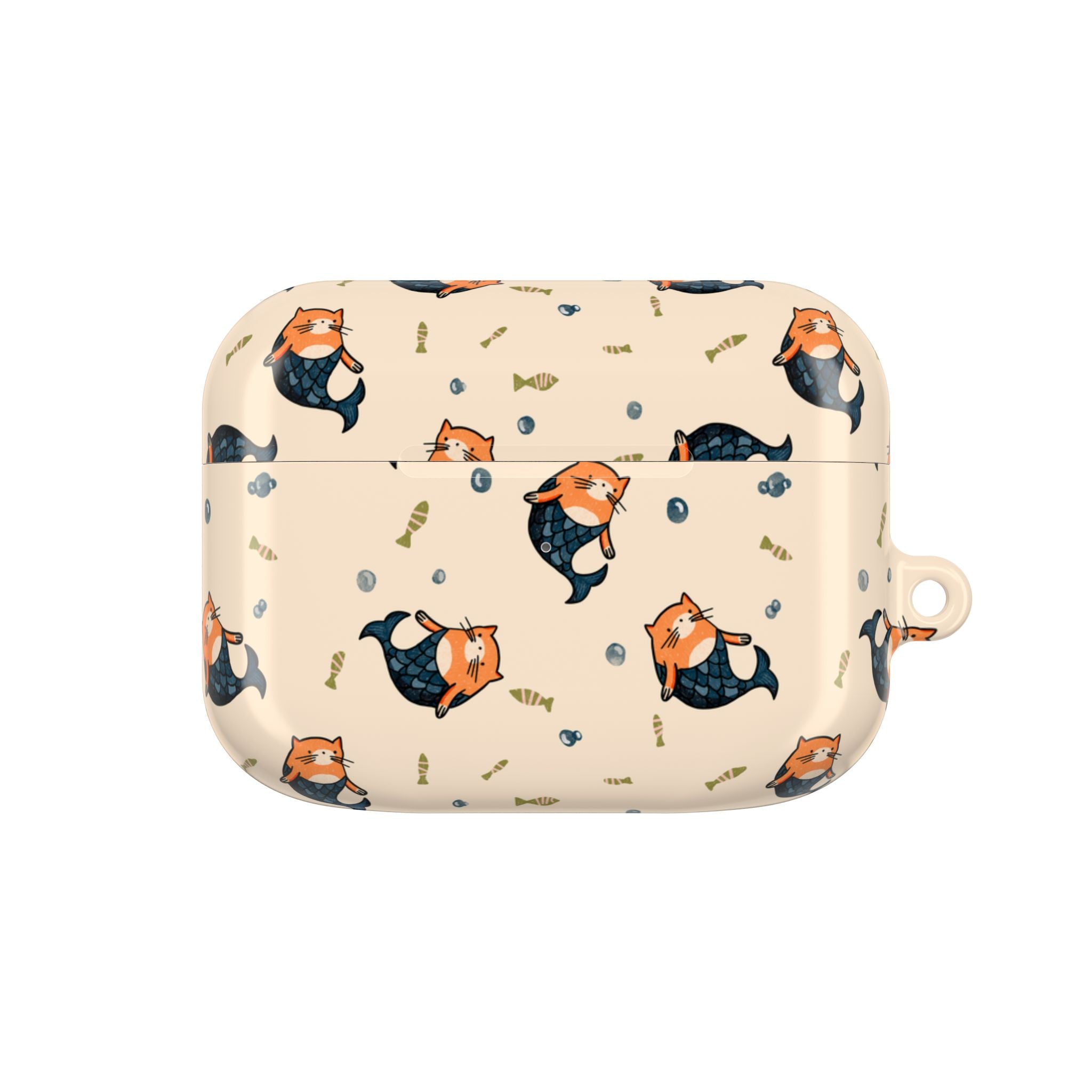Cat Mermaid AirPod Case — Cute Kawaii Animal Pattern Protective Case