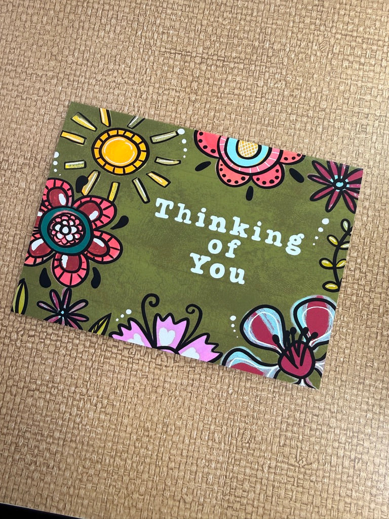 Thinking of You — Floral Greeting Card