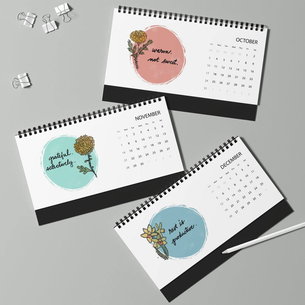 Small Flowers Big Feelings Desktop Calendar | 2027 Calendar
