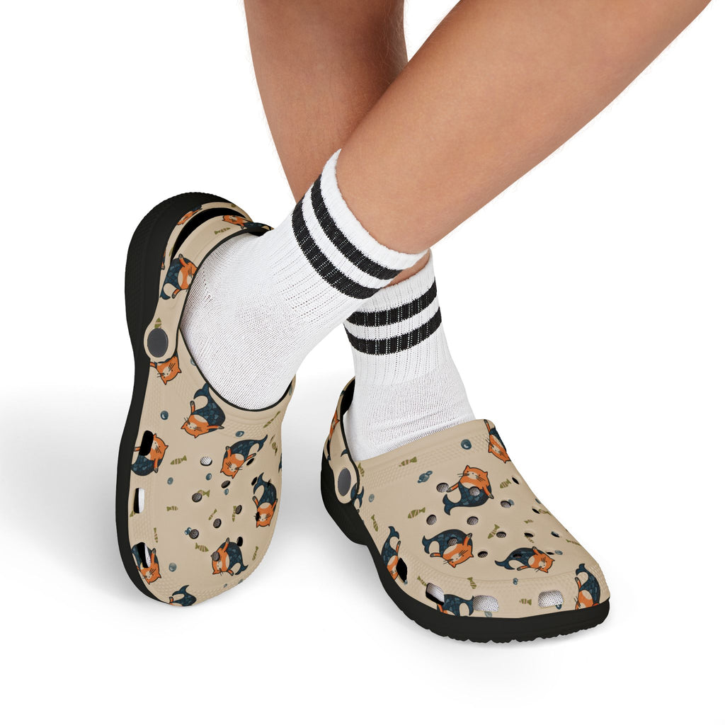 Kids Clogs — Cute Cat Mermaid Pattern EVA Foam Slip-Ons