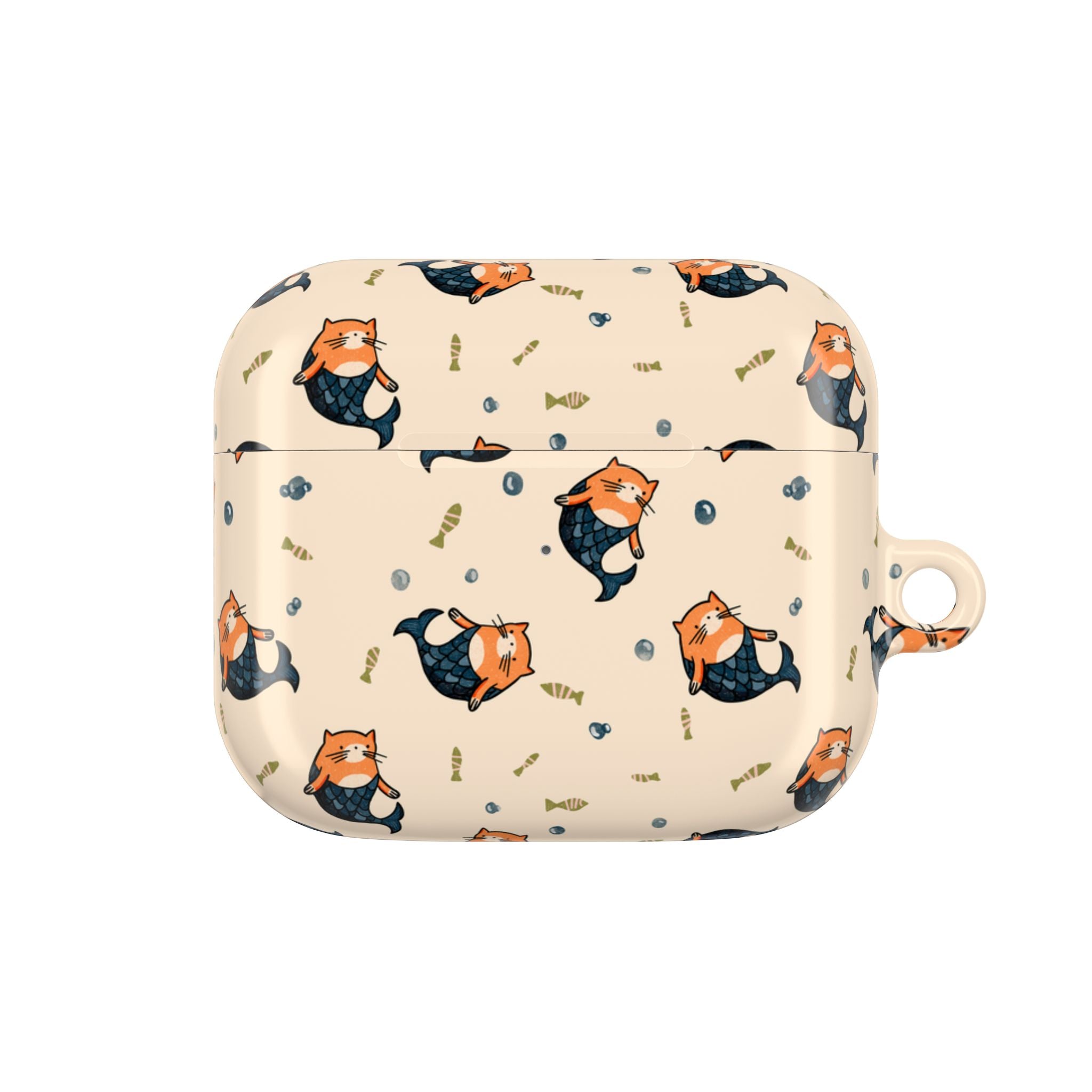 Cat Mermaid AirPod Case — Cute Kawaii Animal Pattern Protective Case