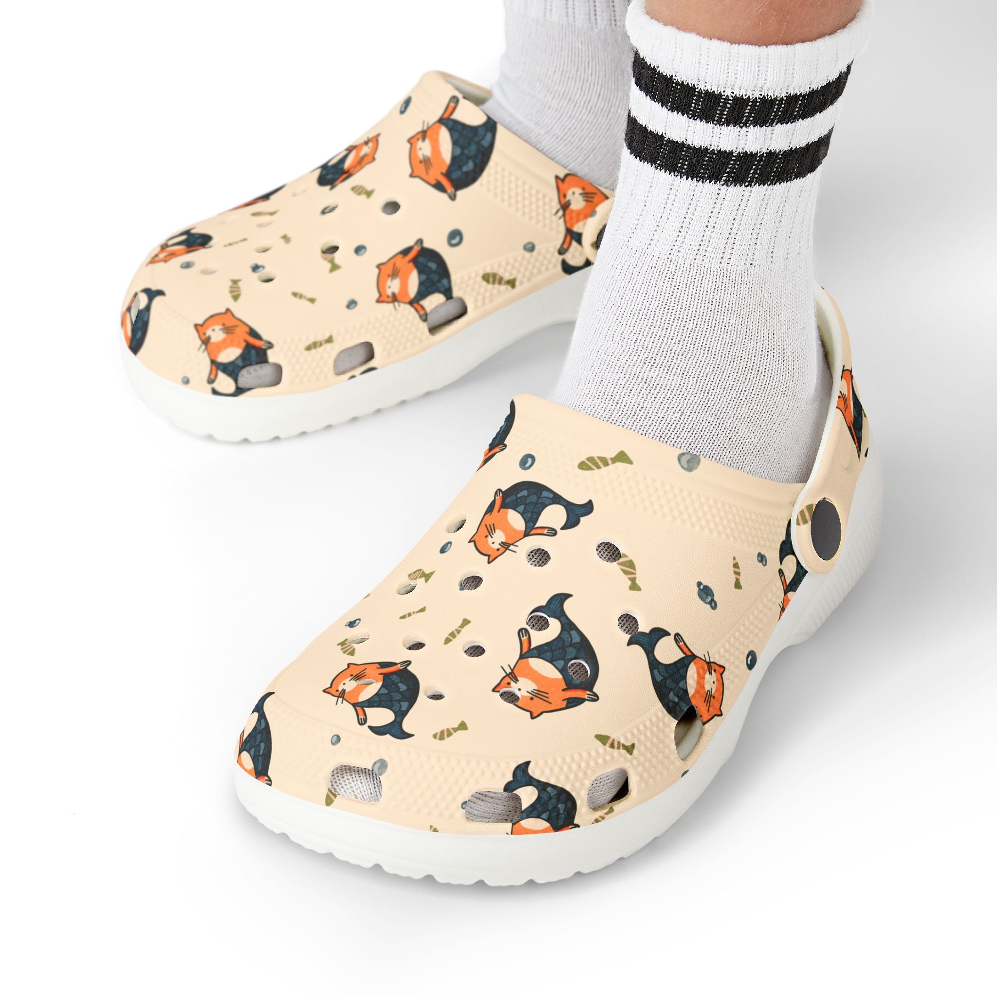 Kids Clogs — Cute Cat Mermaid Pattern EVA Foam Slip-Ons