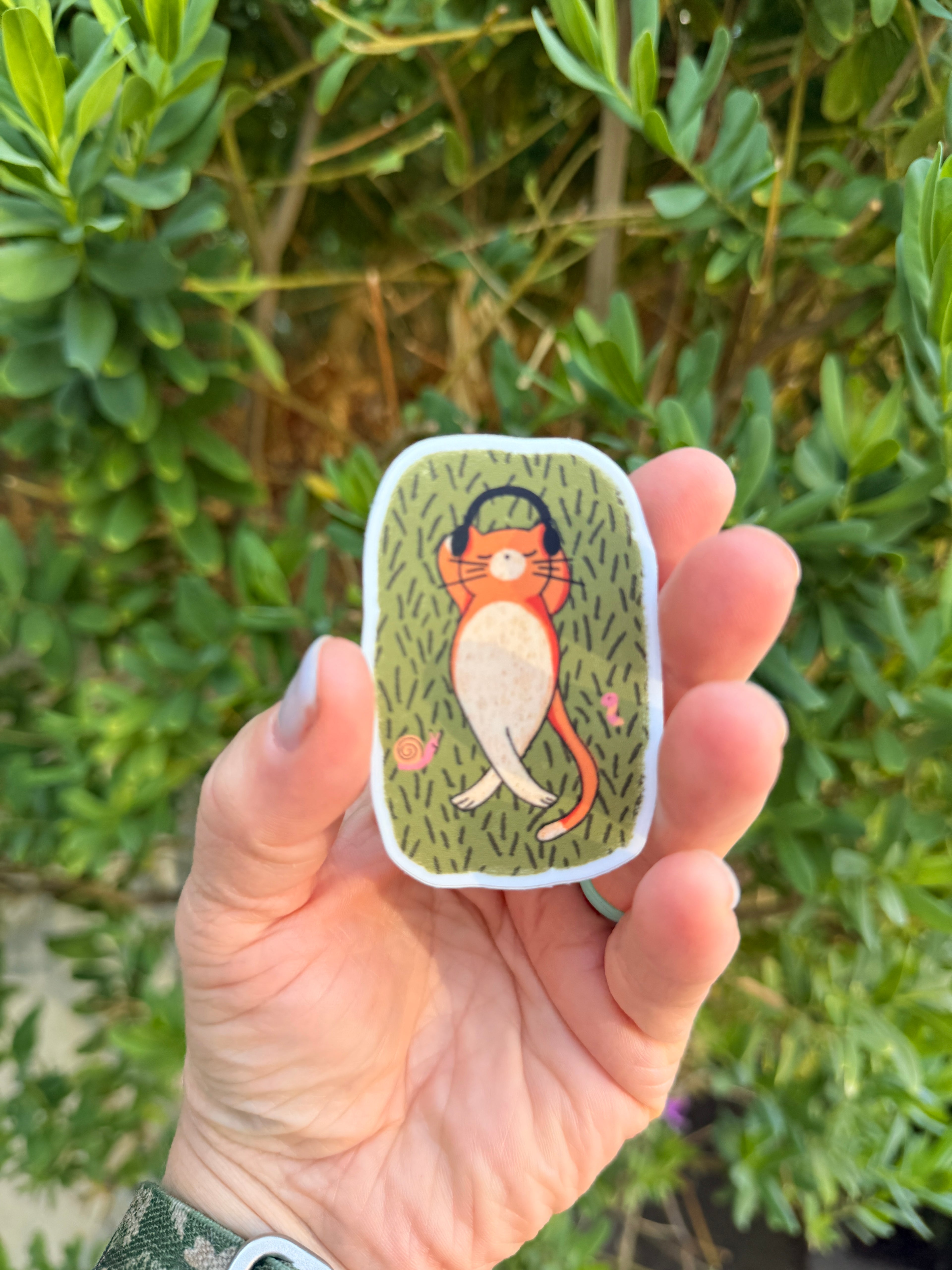 Relaxing Cat Sticker
