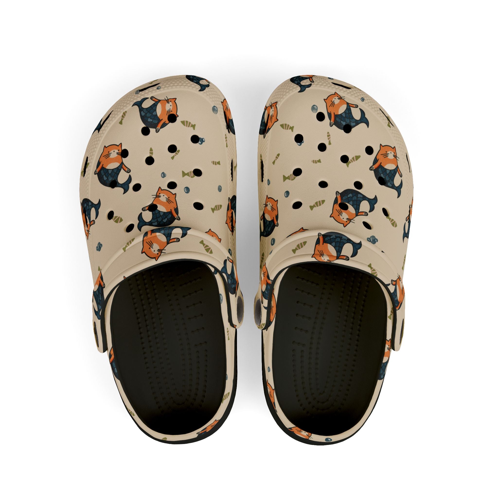 Kids Clogs — Cute Cat Mermaid Pattern EVA Foam Slip-Ons
