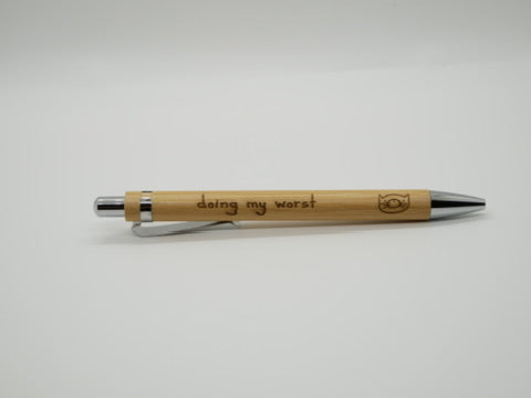Engraved Bamboo Pen – Featuring Simba 🐾