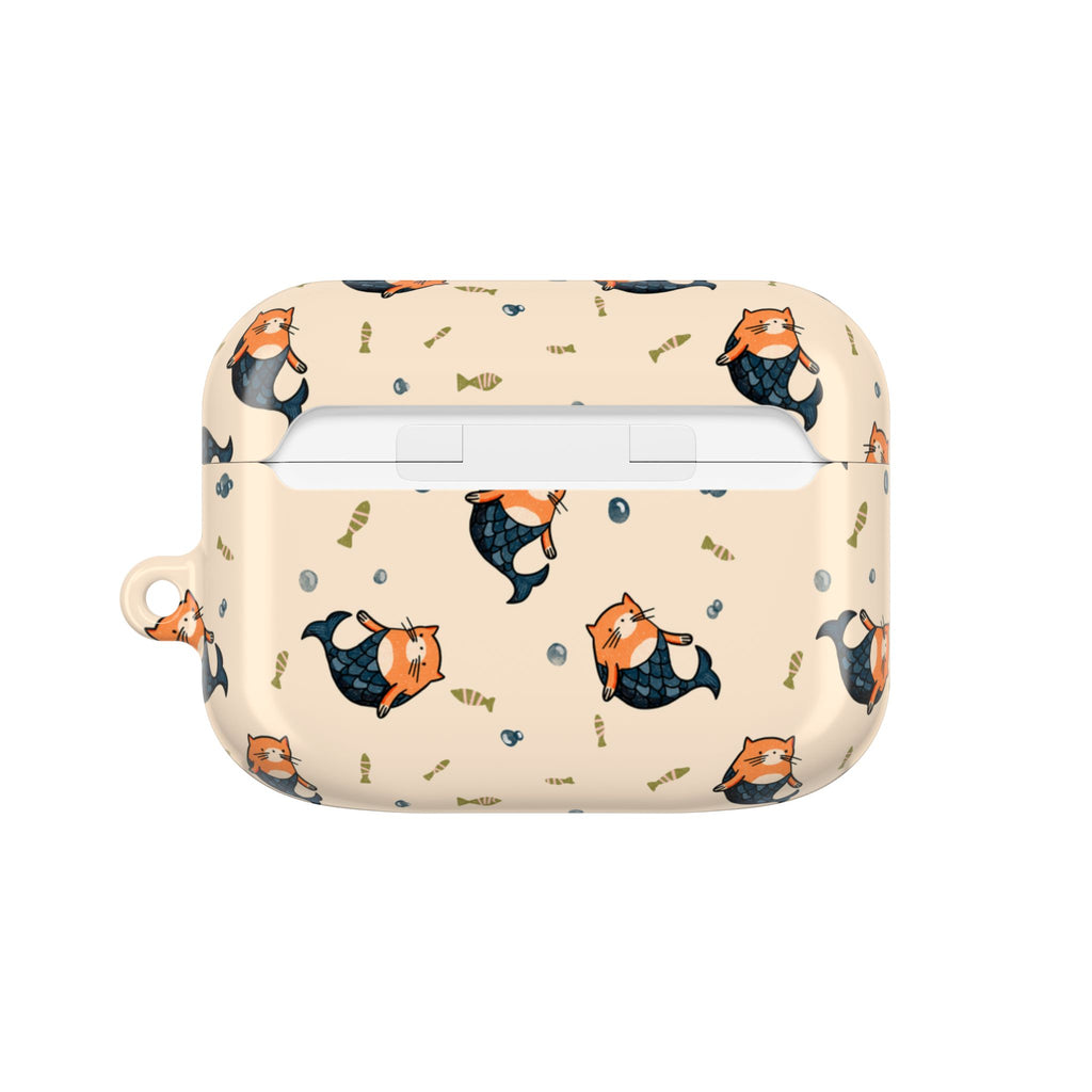Cat Mermaid AirPod Case — Cute Kawaii Animal Pattern Protective Case
