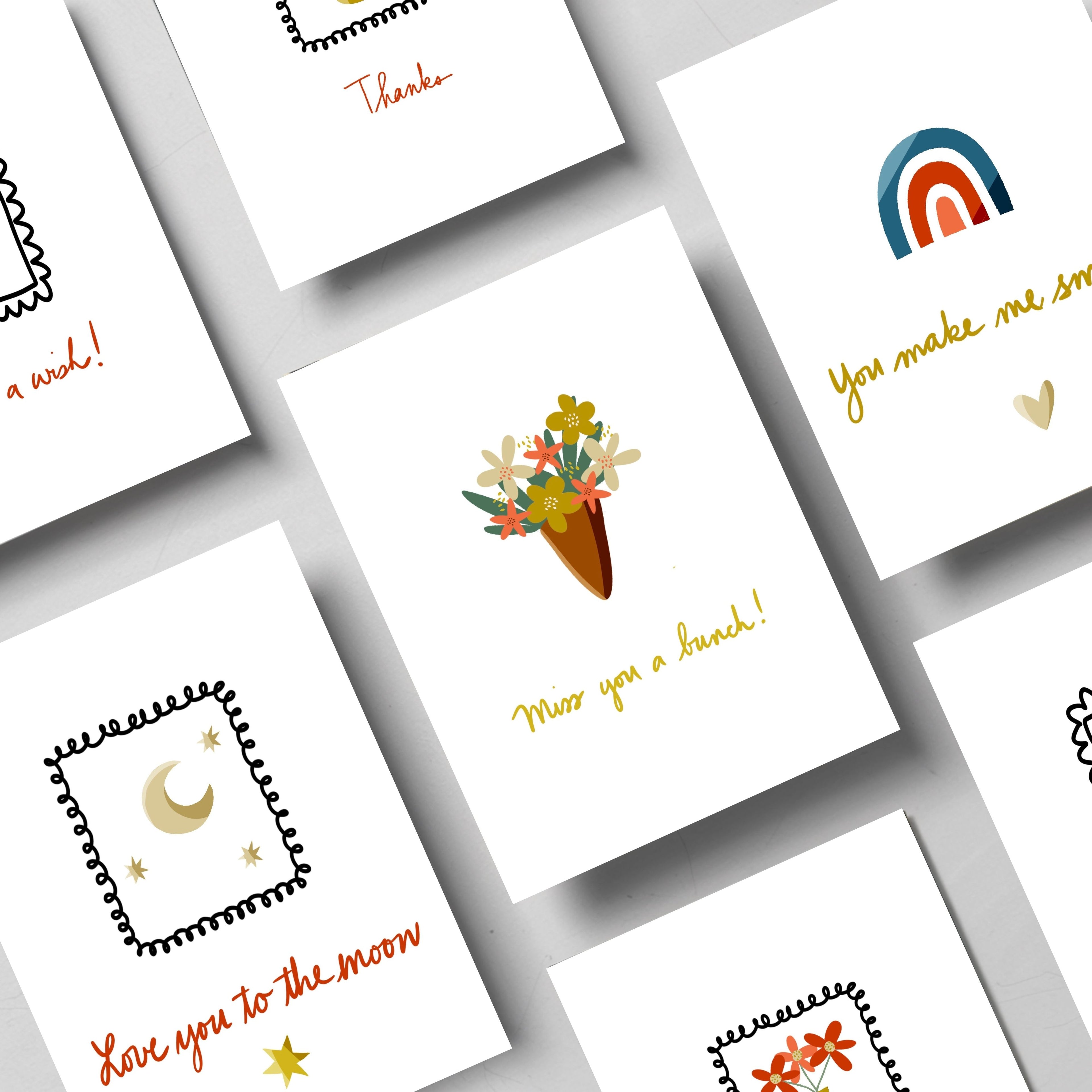 Floral Thank you Card-Instant download