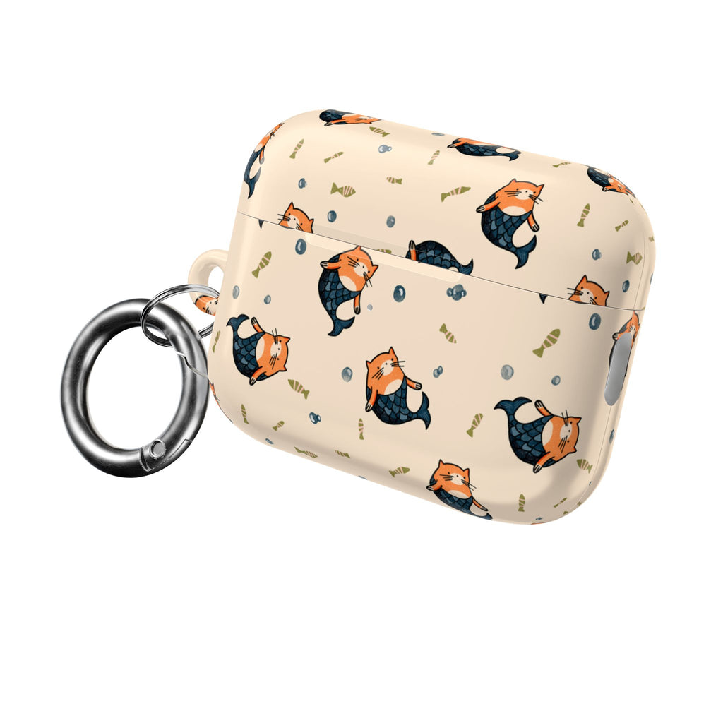 Cat Mermaid AirPod Case — Cute Kawaii Animal Pattern Protective Case