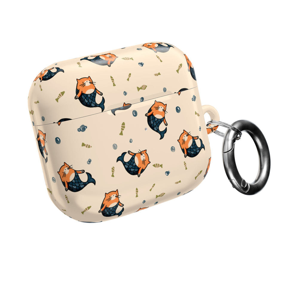 Cat Mermaid AirPod Case — Cute Kawaii Animal Pattern Protective Case