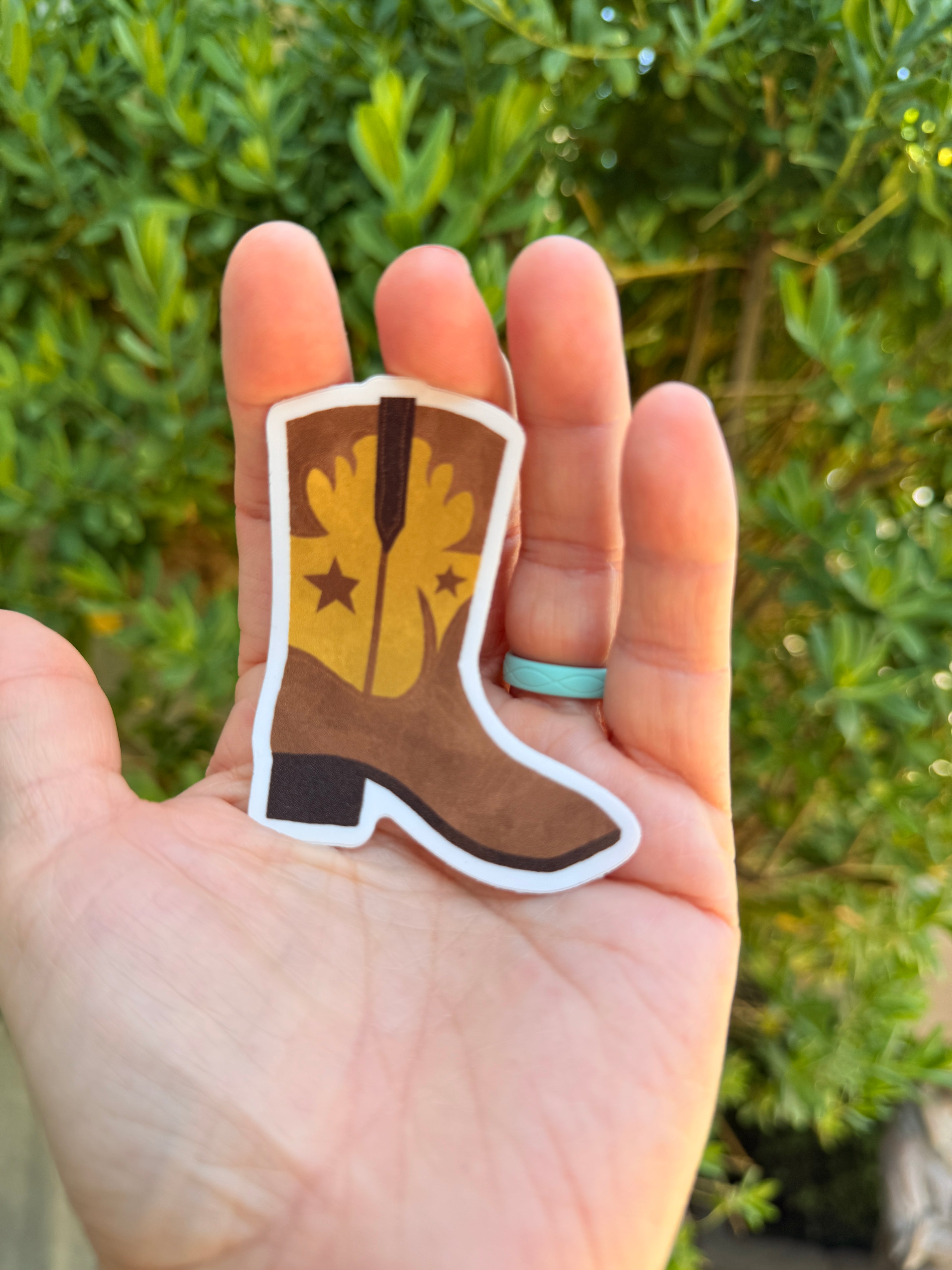 Cowboy Boot Vinyl Sticker