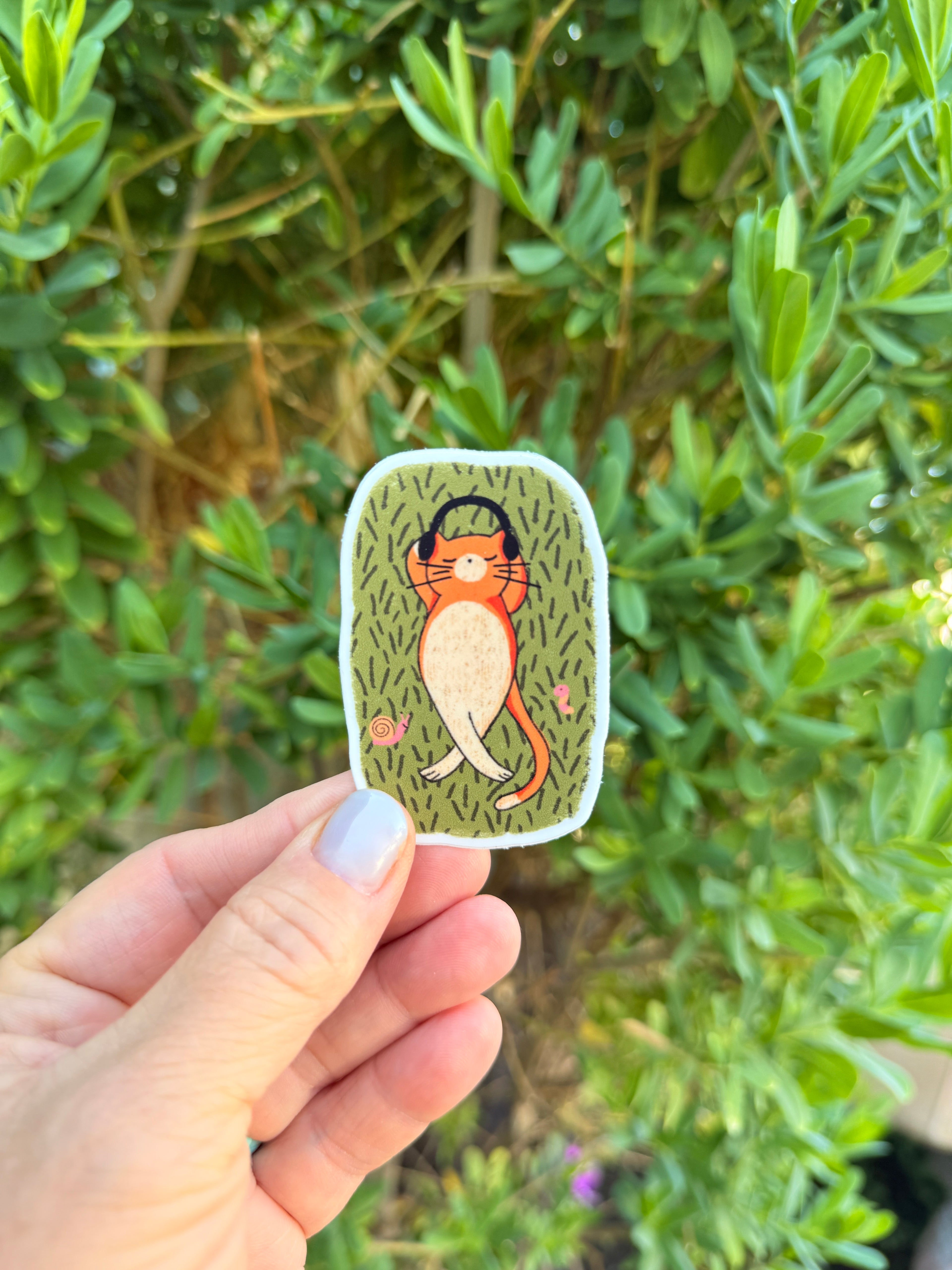 Relaxing Cat Sticker