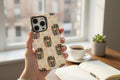 Phone Case Library Cat Pattern Magnetic Impact Resistant Case