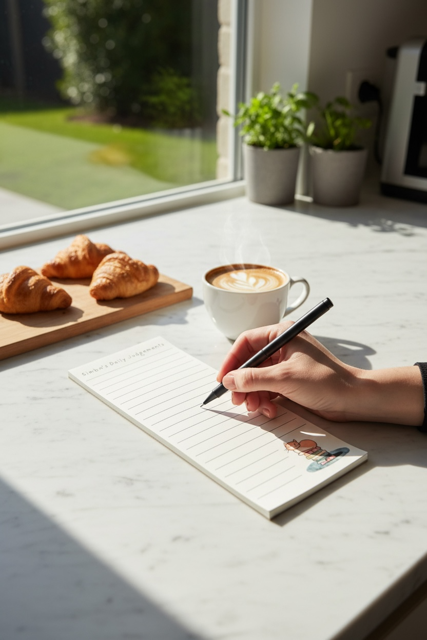 Simba’s Daily Judgments – 30 Page To Do List Magnetic Notepad