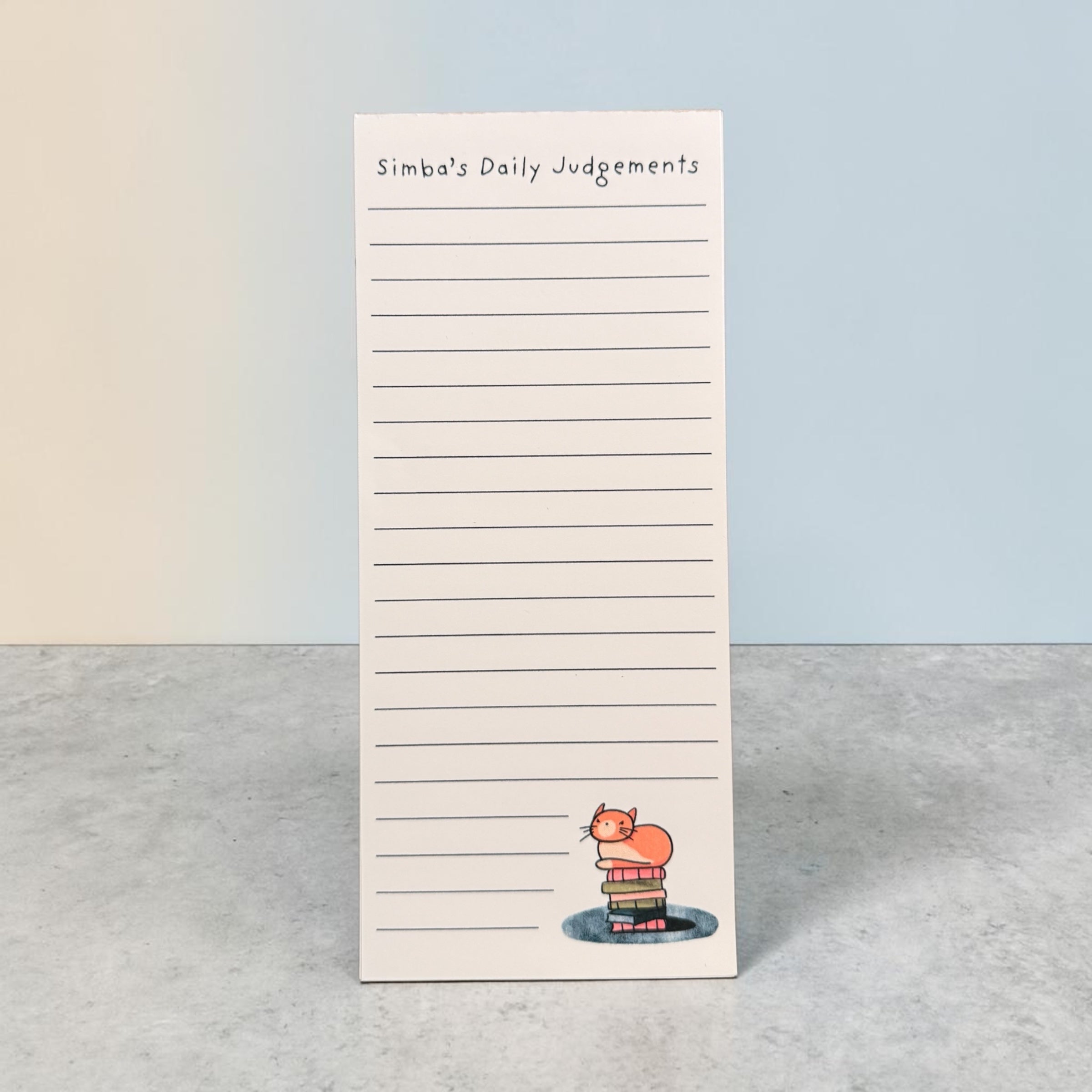 Simba’s Daily Judgments – 30 Page To Do List Magnetic Notepad