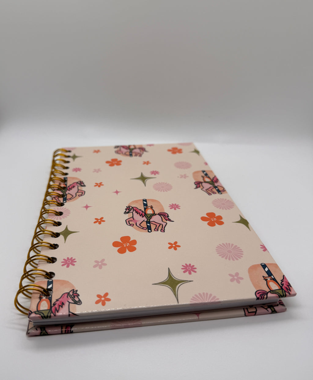 Carousel Cat Spiral Notebook – Cute Kawaii Journal for Cat Lovers