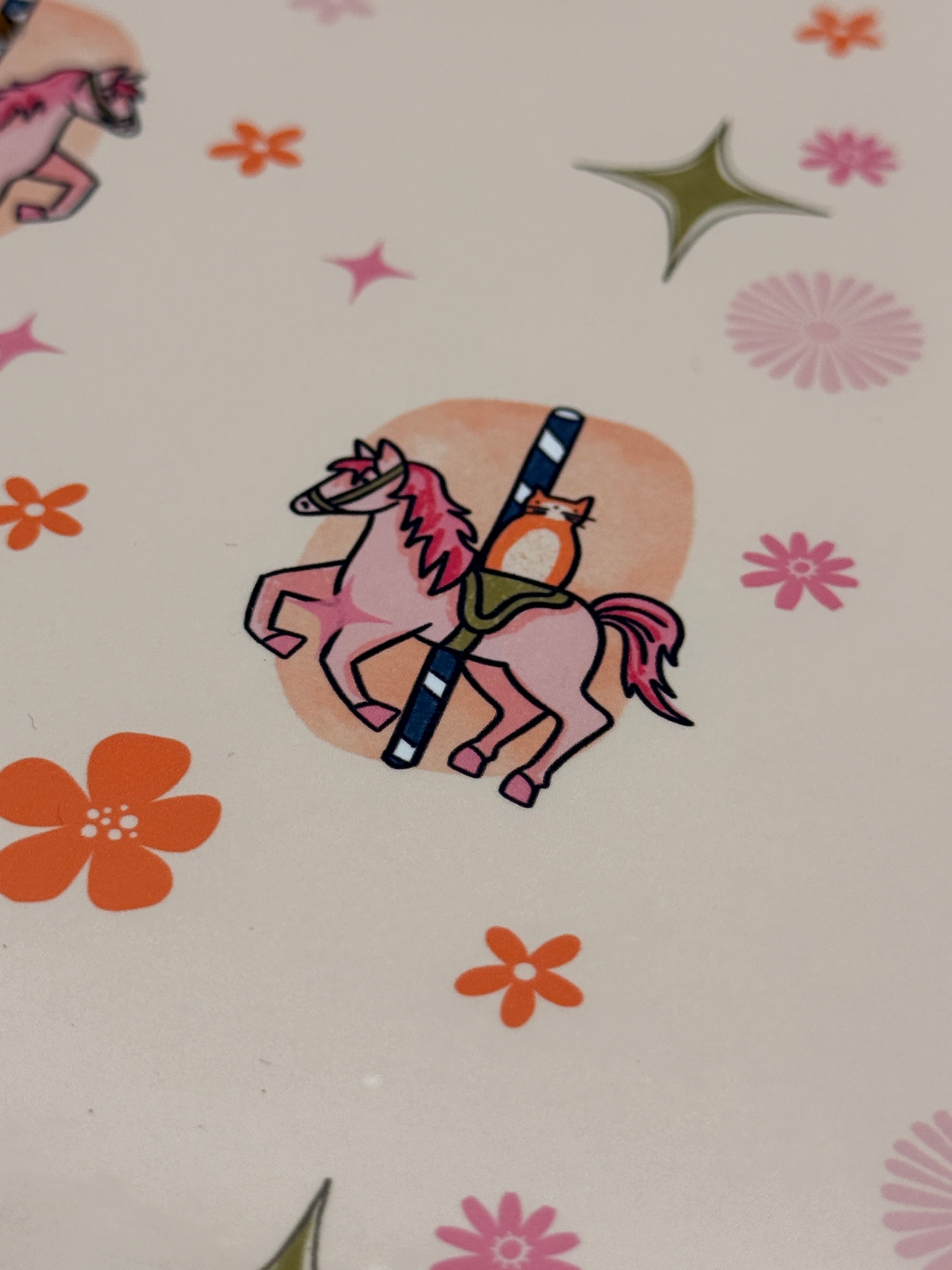 Carousel Cat Spiral Notebook – Cute Kawaii Journal for Cat Lovers