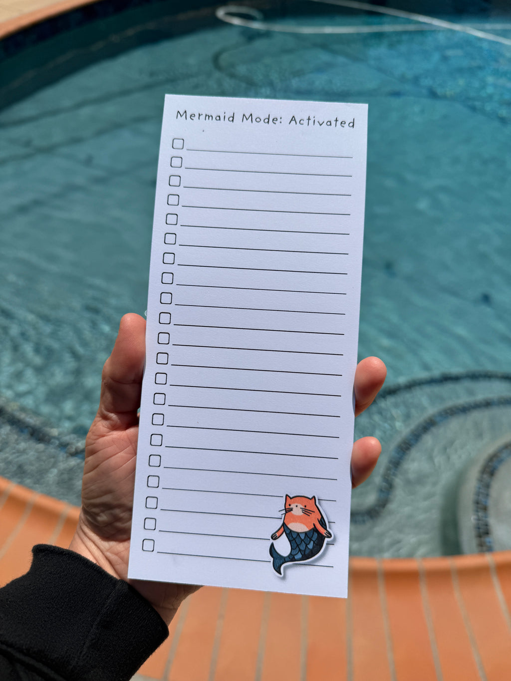 Mermaid Mode: Activated Magnetic Notepad – Ocean-Themed Grocery List Pad 🧜‍♀️🧲🛒