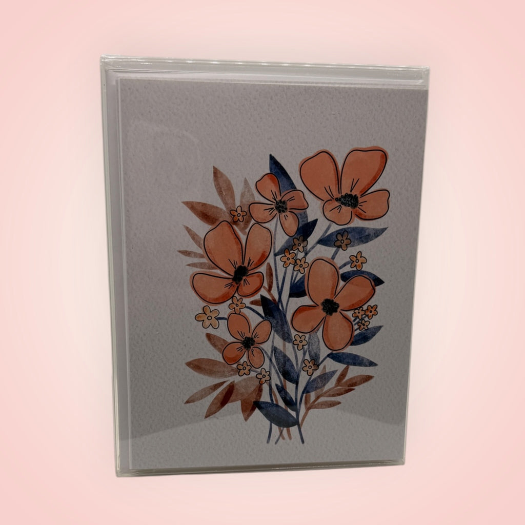 Bouquet of Poppies Watercolor Card Set