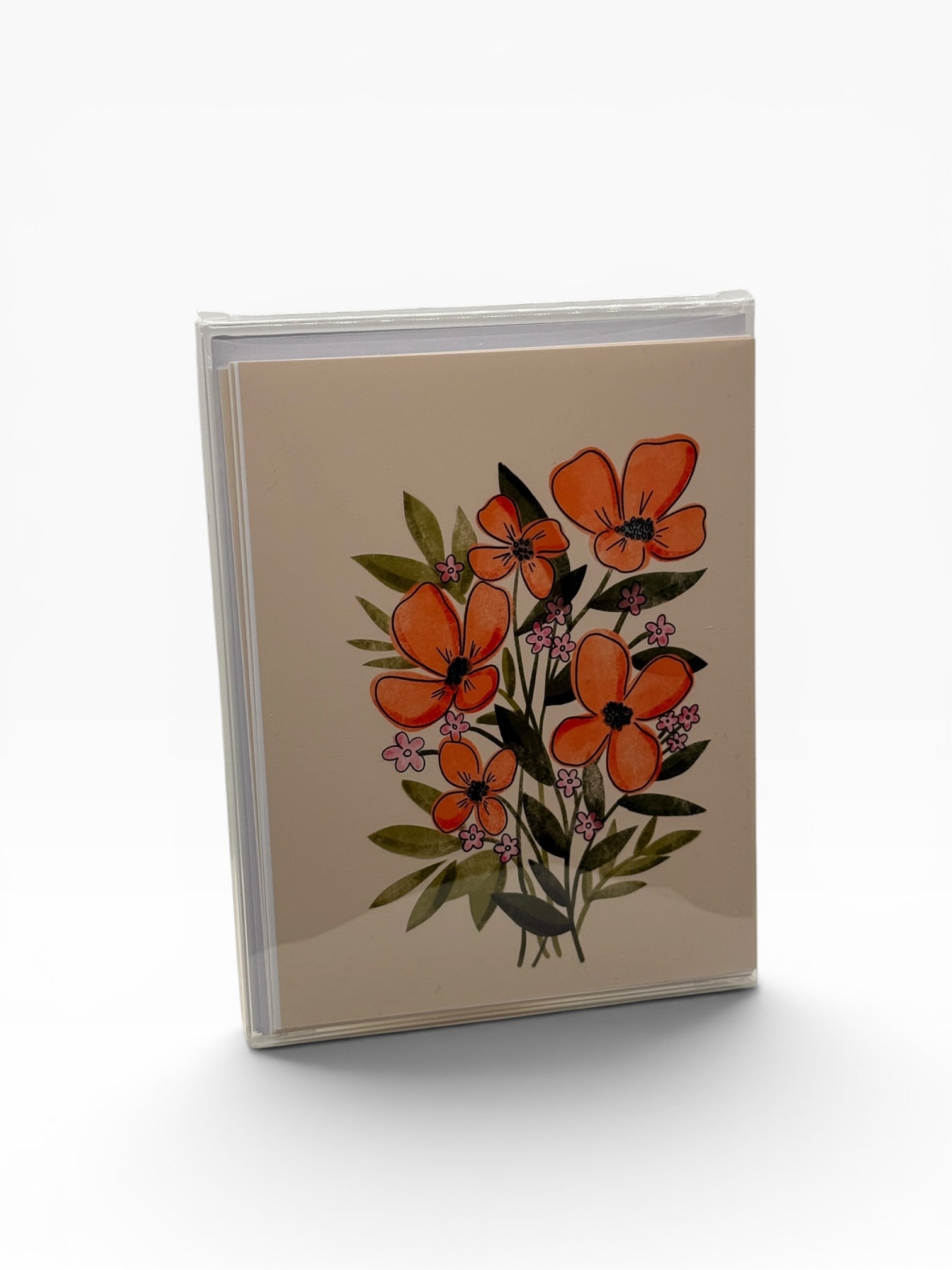 Bouquet of Poppies Watercolor Card Set