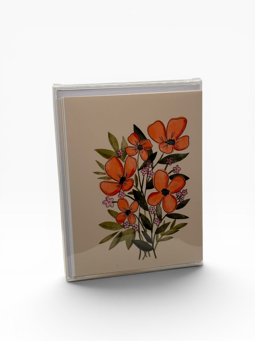 Bouquet of Poppies Watercolor Card Set
