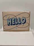 Hello Retro Typography Greeting Card