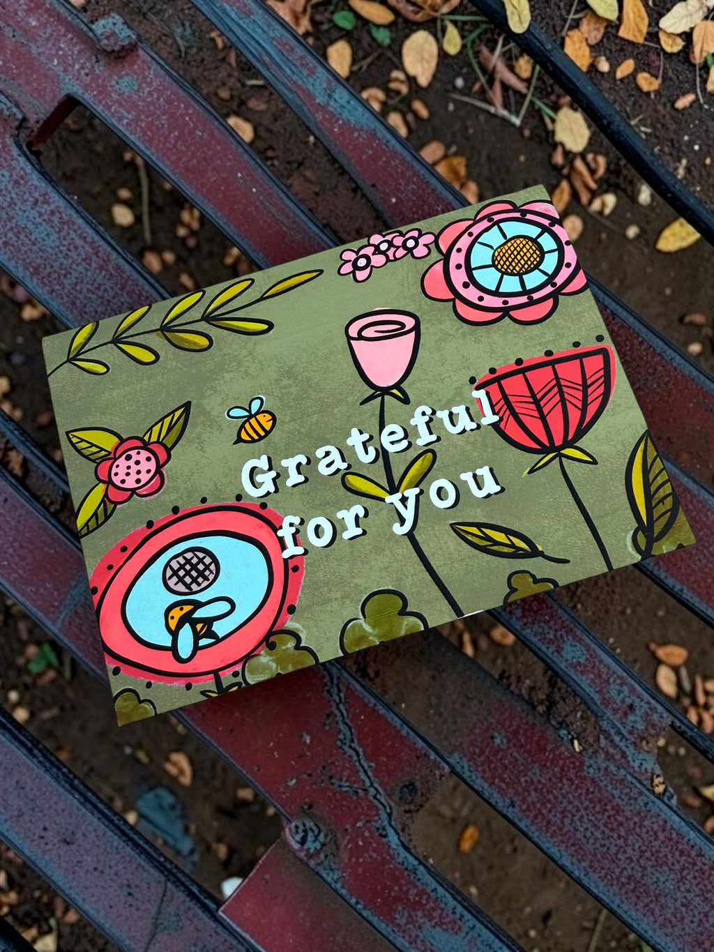 Grateful for You — Floral Greeting Card