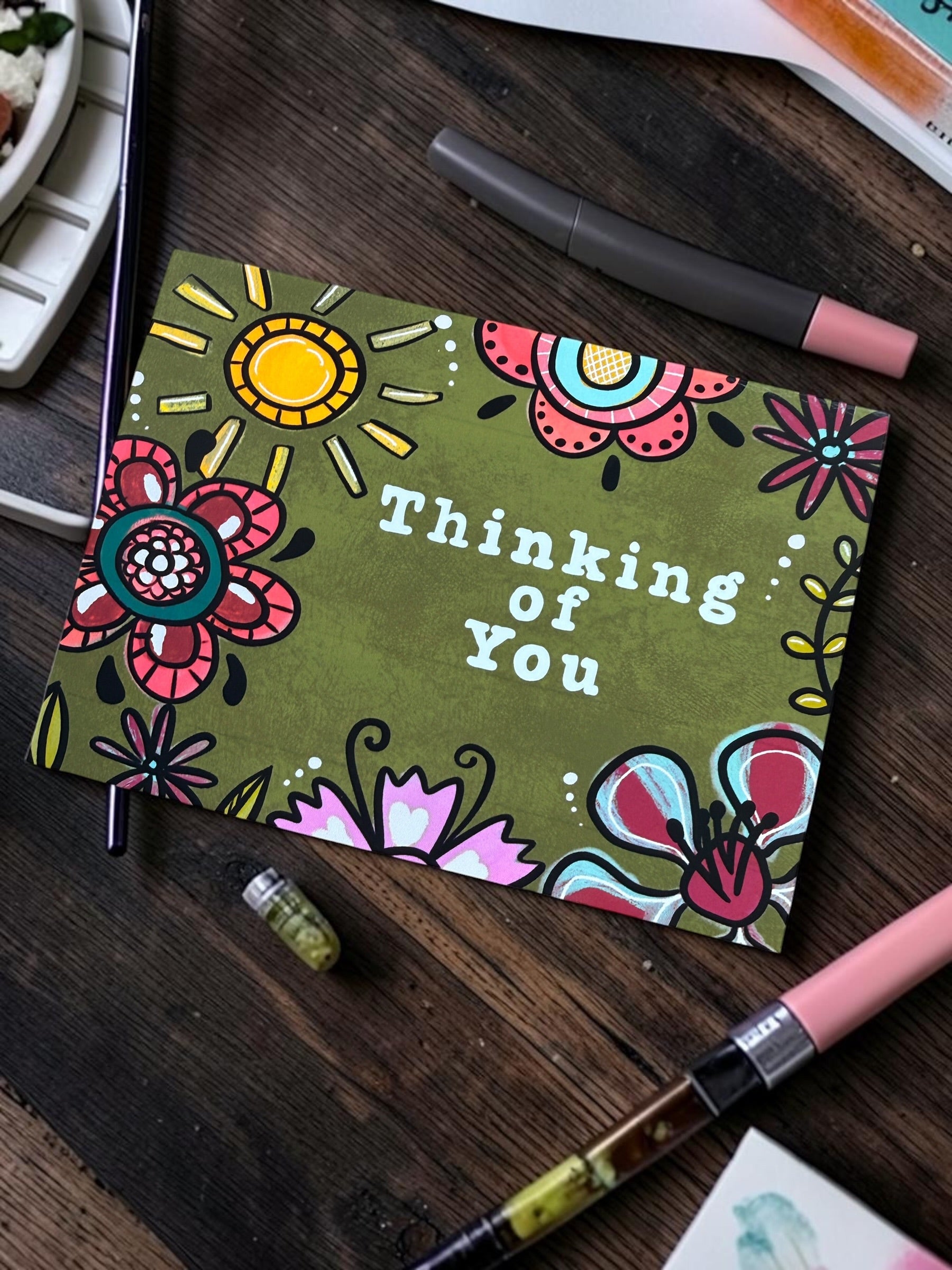 Thinking of You — Floral Greeting Card