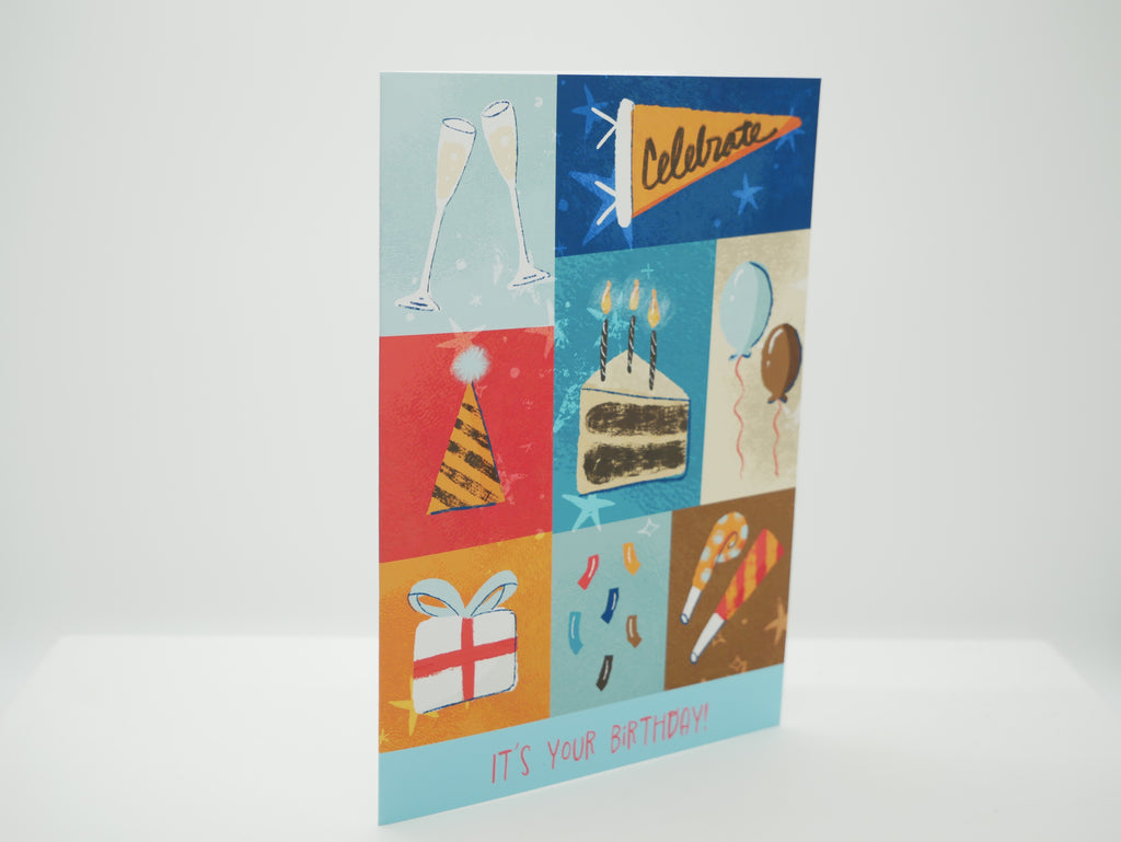 “It’s Your Birthday” Celebration Grid – Greeting Card