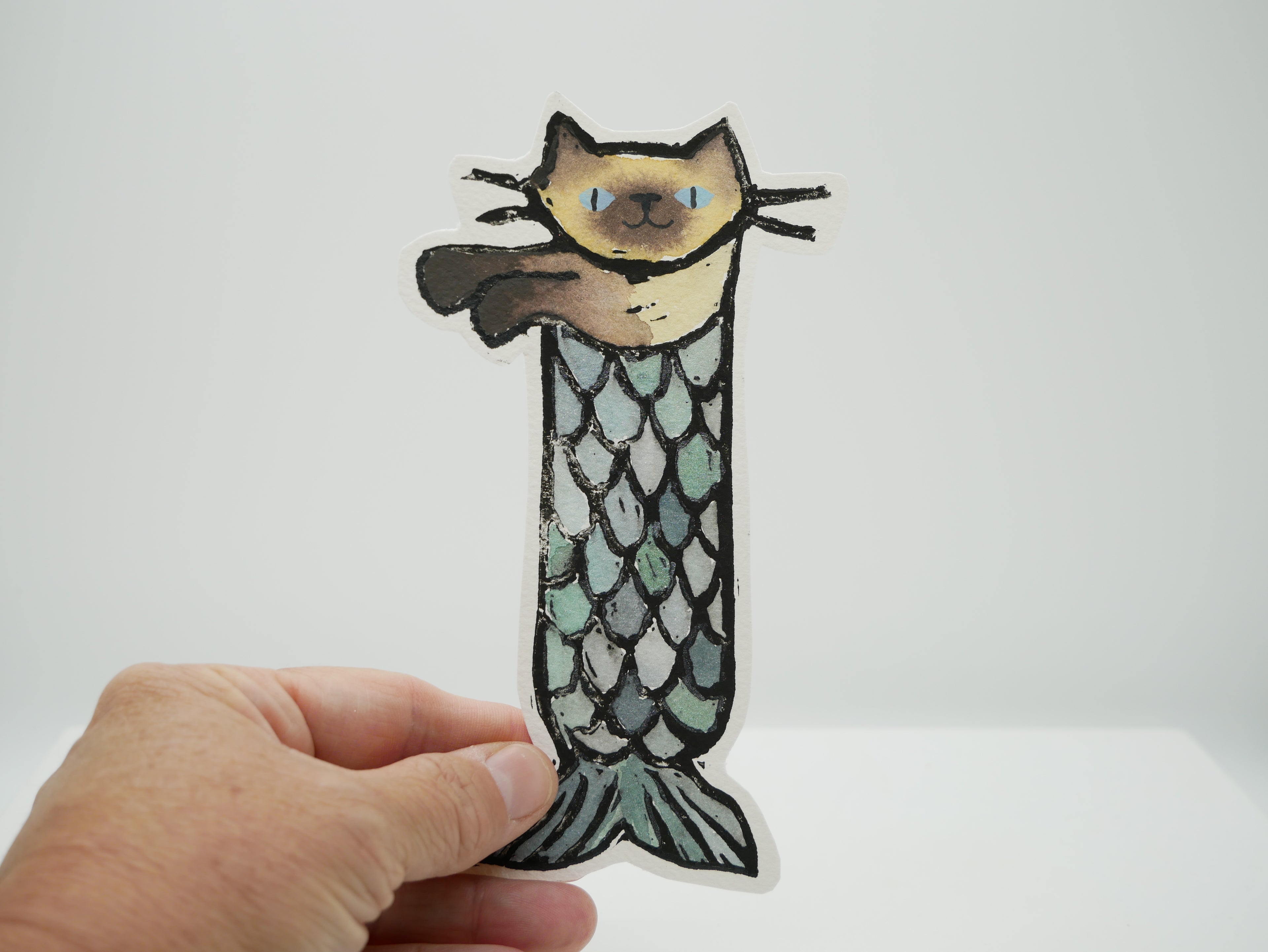 Squeaky Siamese Mermaid Bookmark