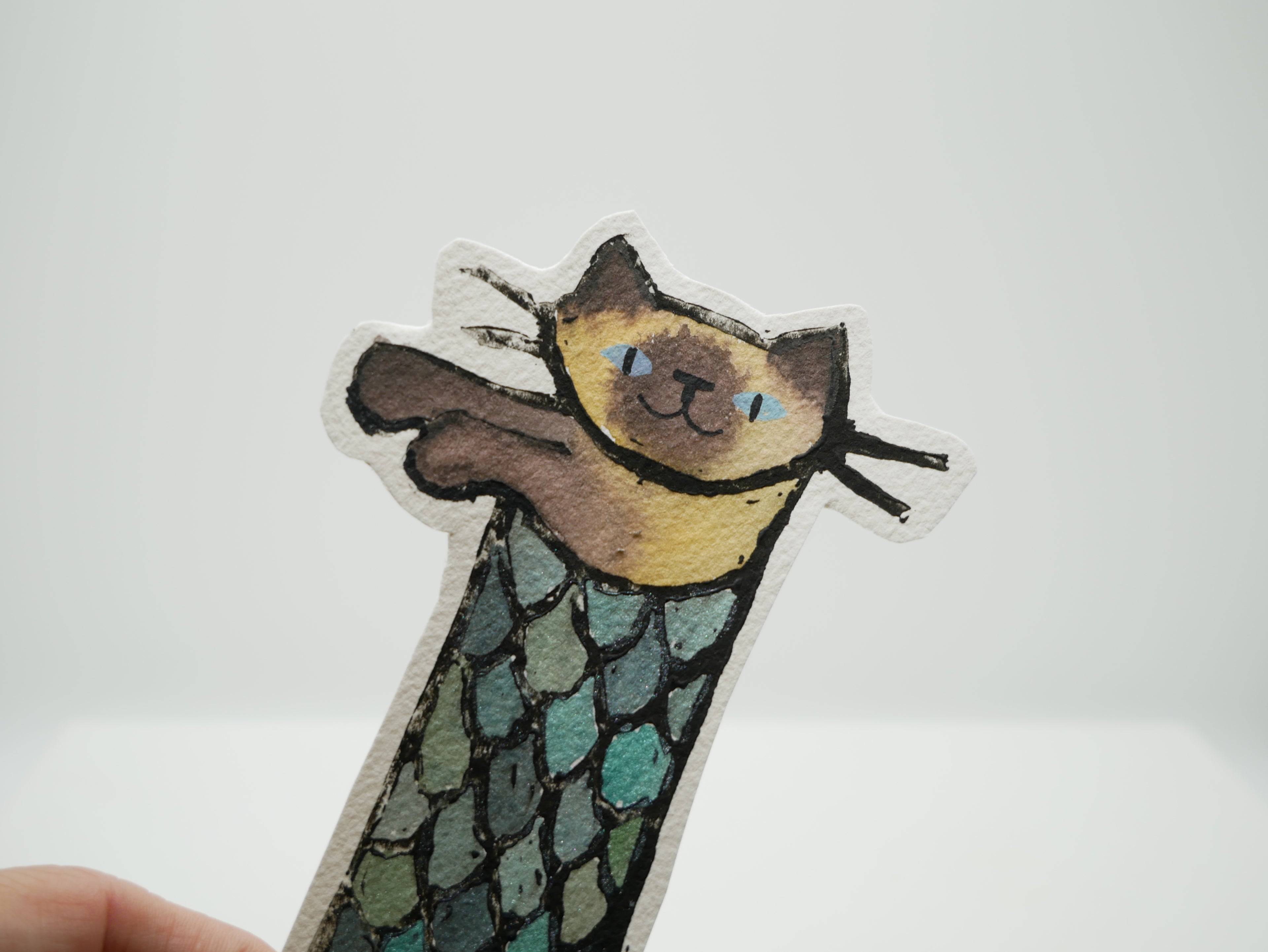 Squeaky Siamese Mermaid Bookmark