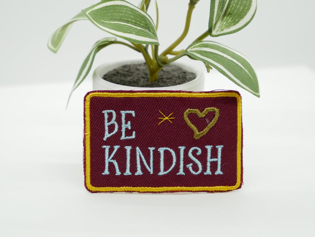 Be Kindish Embroidered Patch – Funny Kindness Iron-On Patch