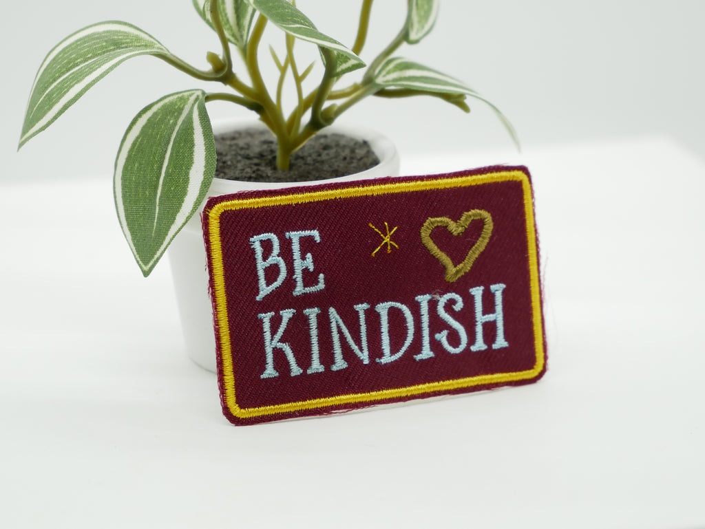 Be Kindish Embroidered Patch – Funny Kindness Iron-On Patch