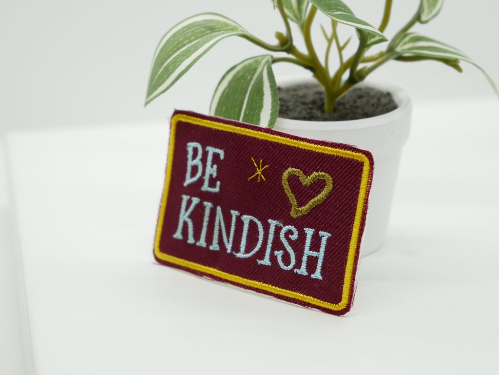 Be Kindish Embroidered Patch – Funny Kindness Iron-On Patch