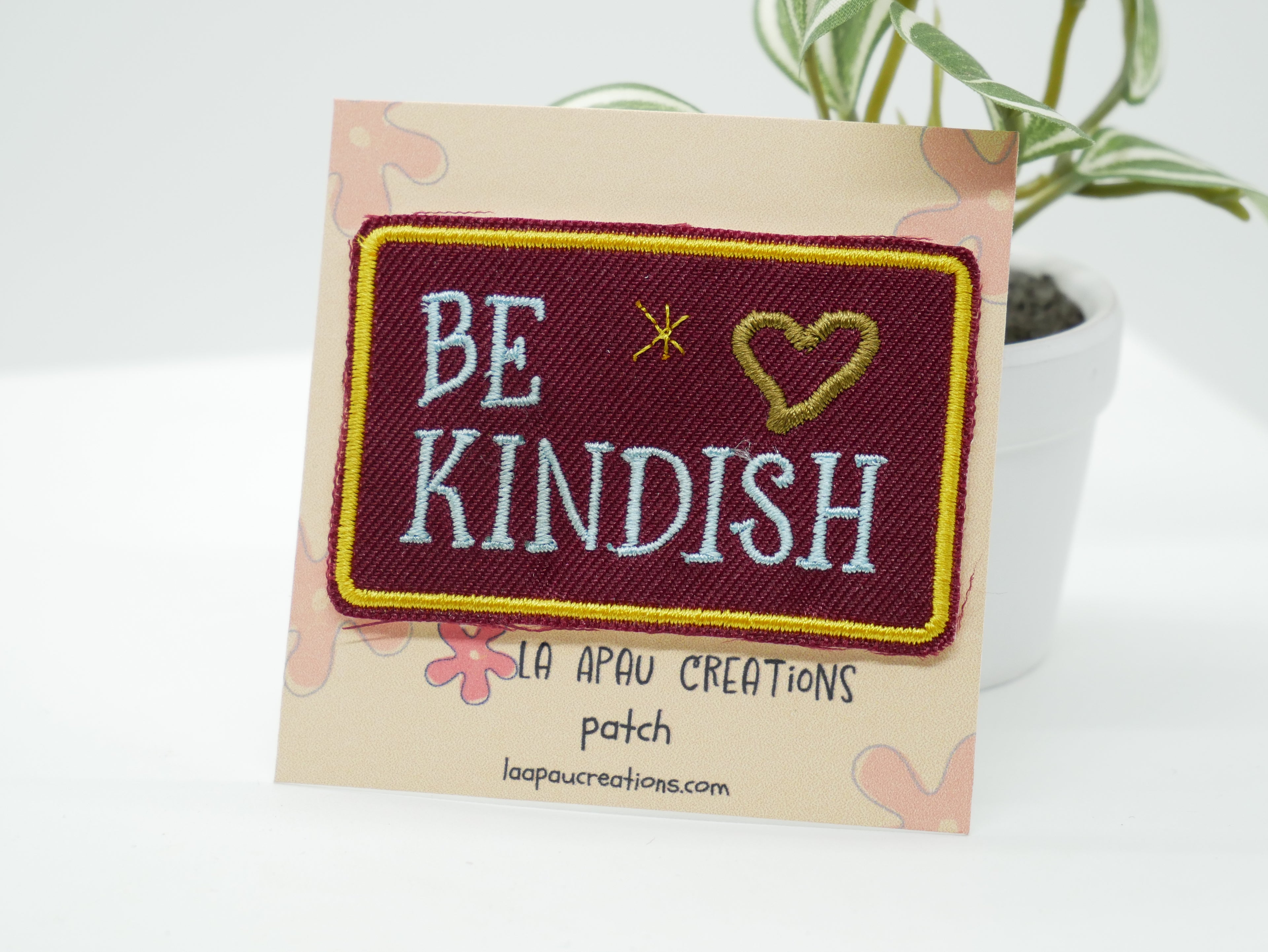 Be Kindish Embroidered Patch – Funny Kindness Iron-On Patch