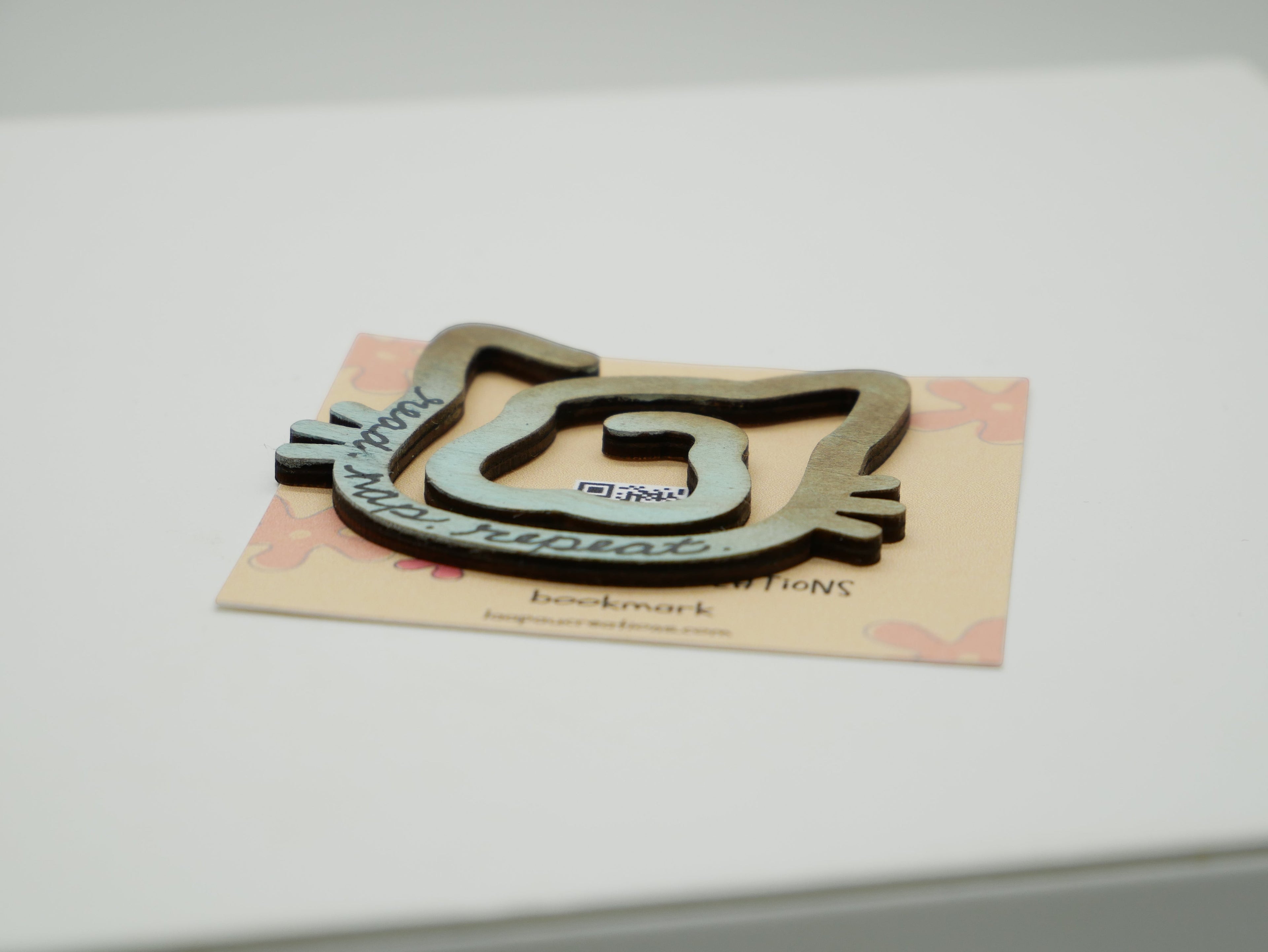 Kitty Wooden Bookmark