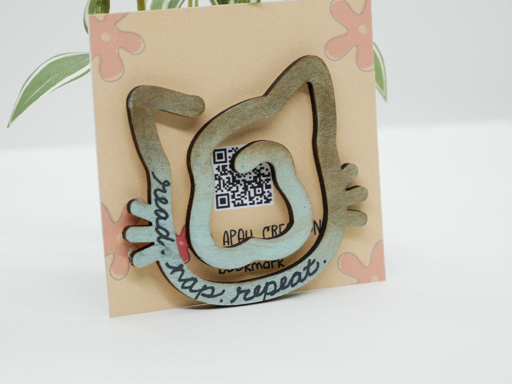 Kitty Wooden Bookmark