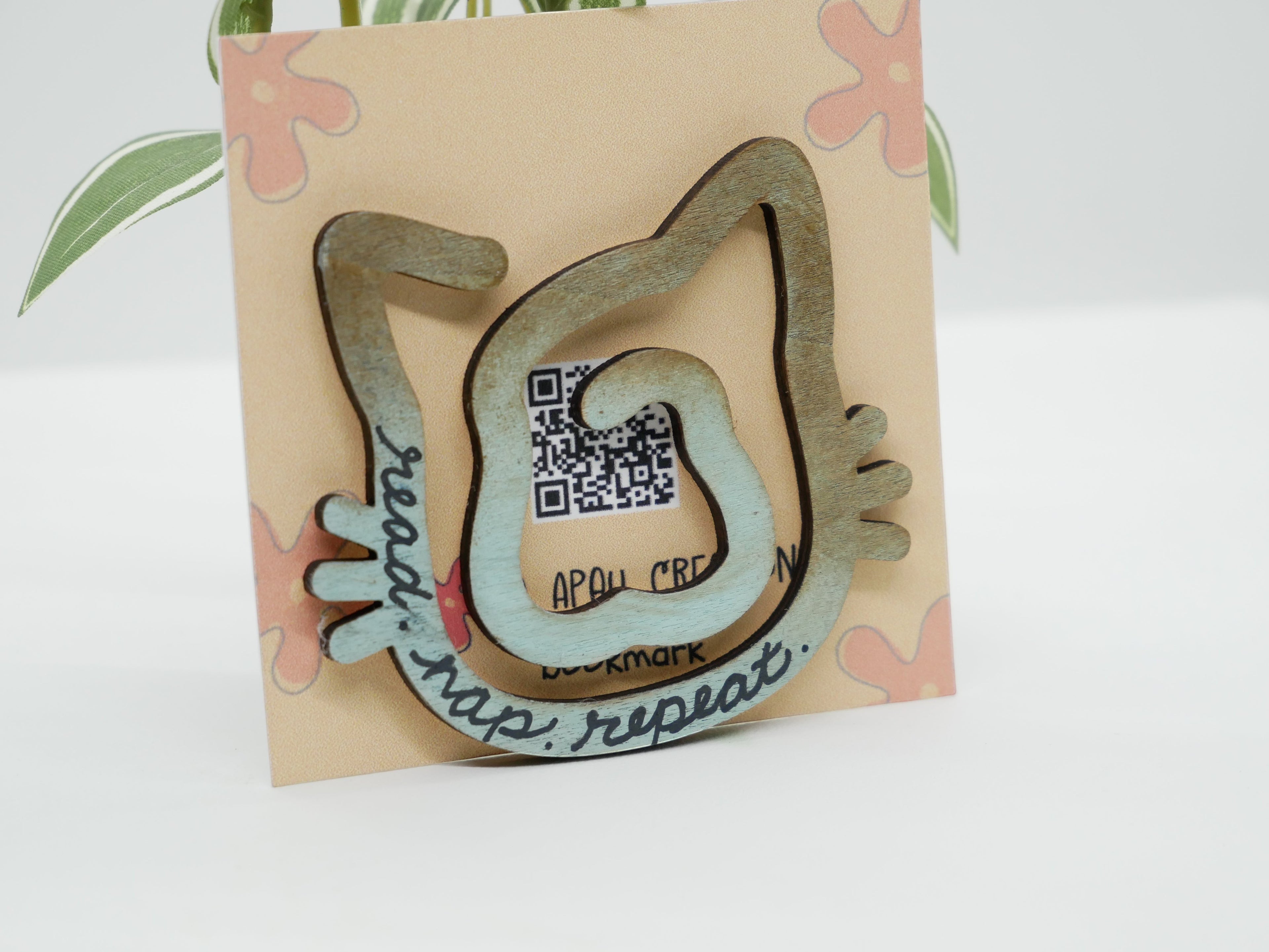 Kitty Wooden Bookmark