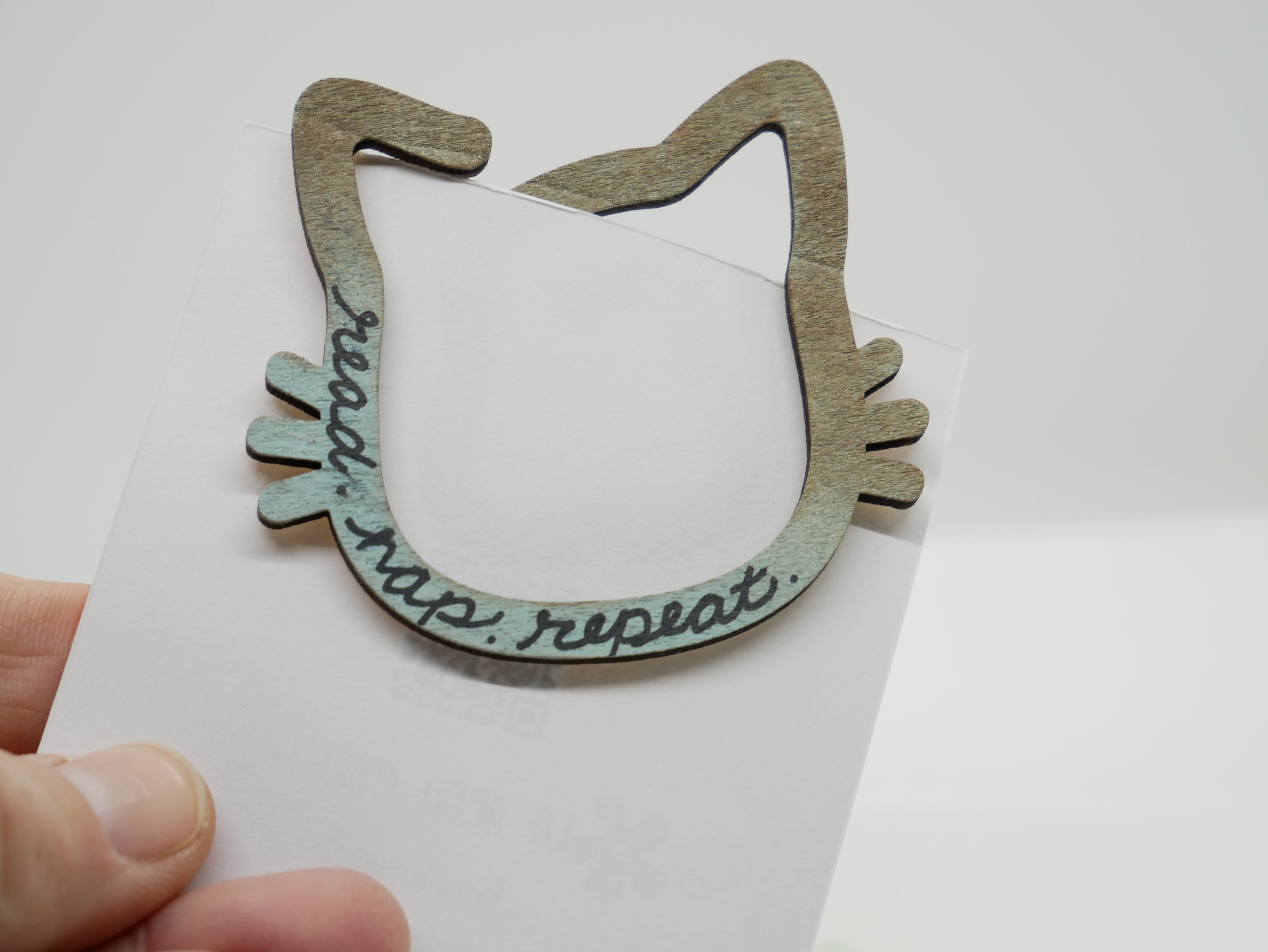 Kitty Wooden Bookmark