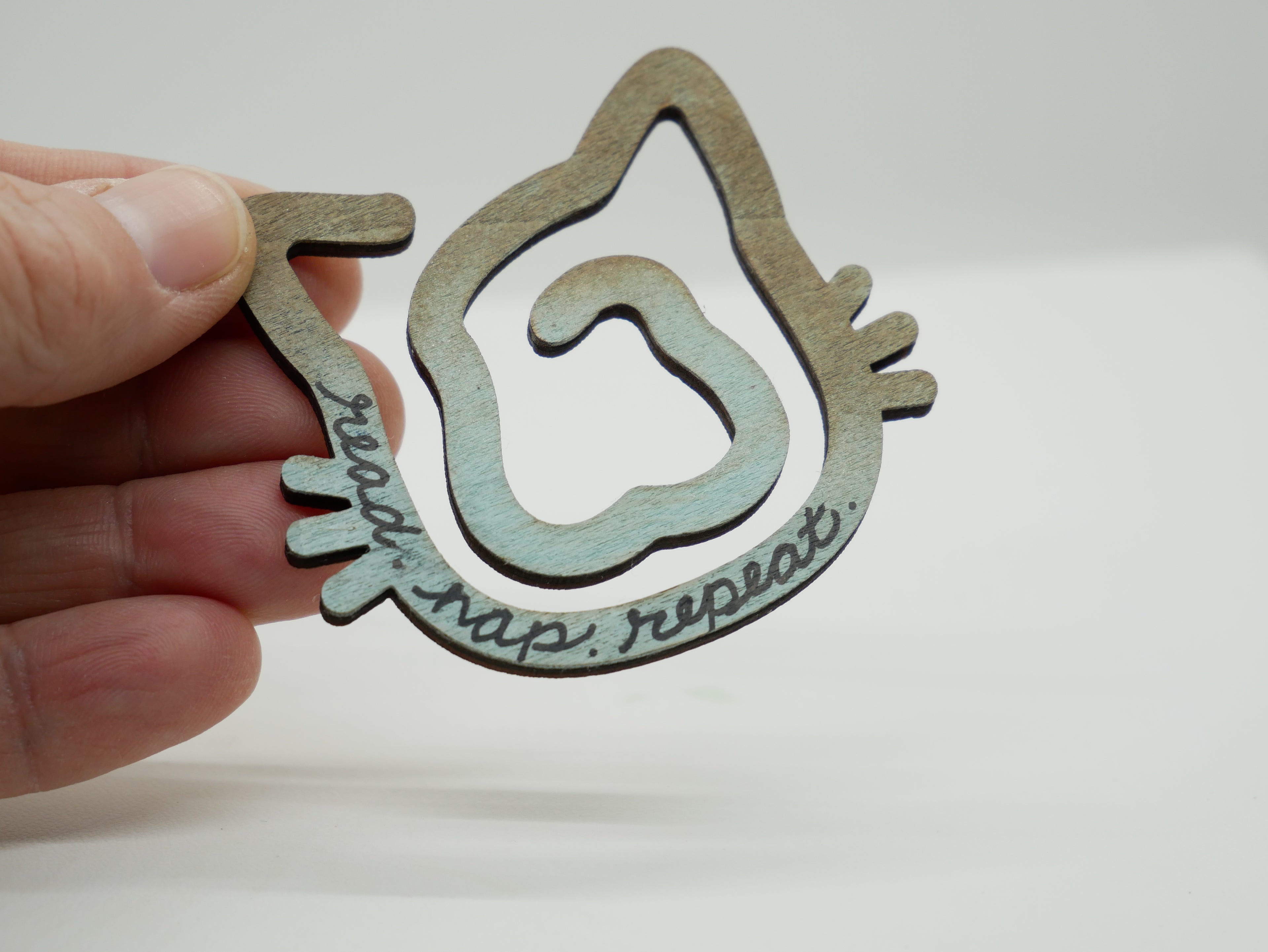 Kitty Wooden Bookmark